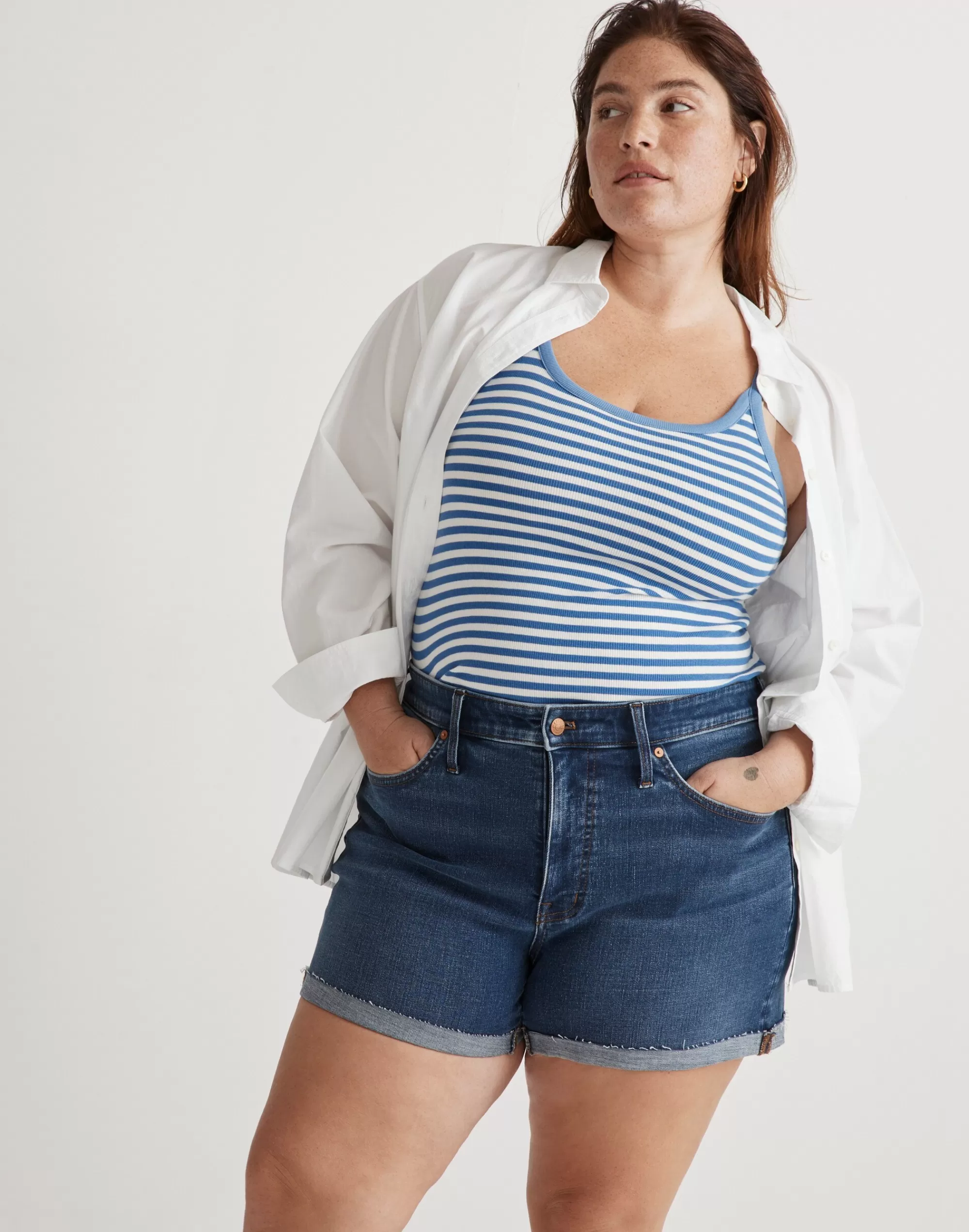 Madewell High-Rise Shorts>Plus High-Rise Denim Shorts In Onaway Wash