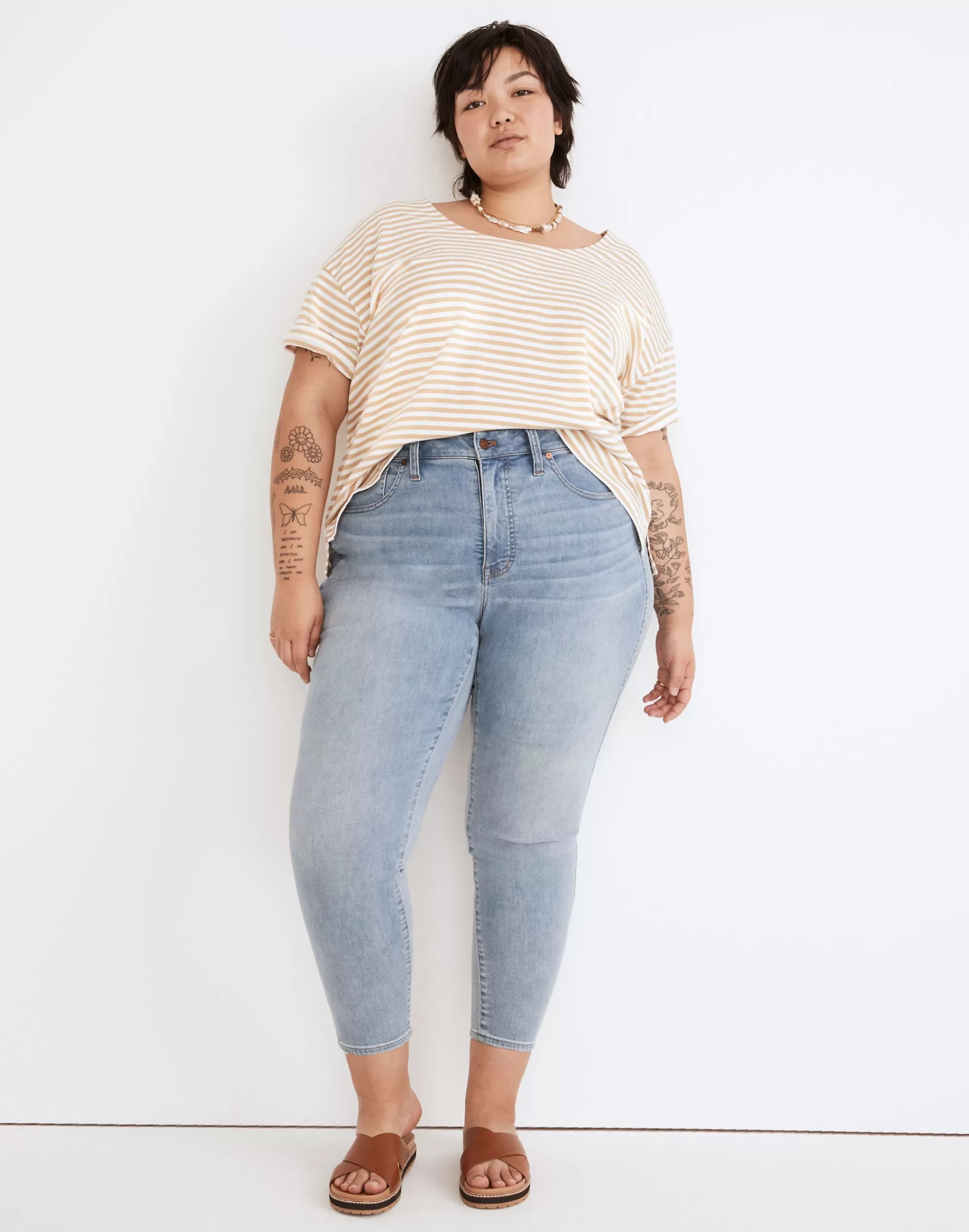 Madewell Skinny Jeans>Plus High-Rise Skinny Crop Jeans In Carlton Wash