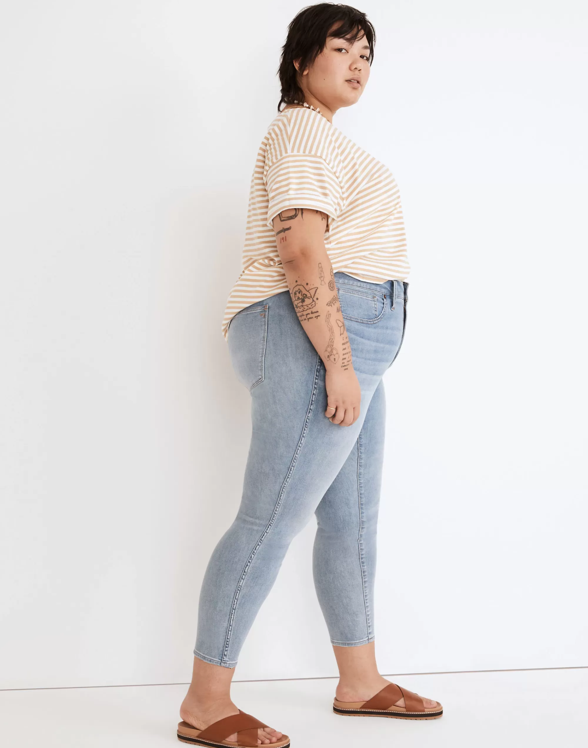 Madewell Skinny Jeans>Plus High-Rise Skinny Crop Jeans In Carlton Wash