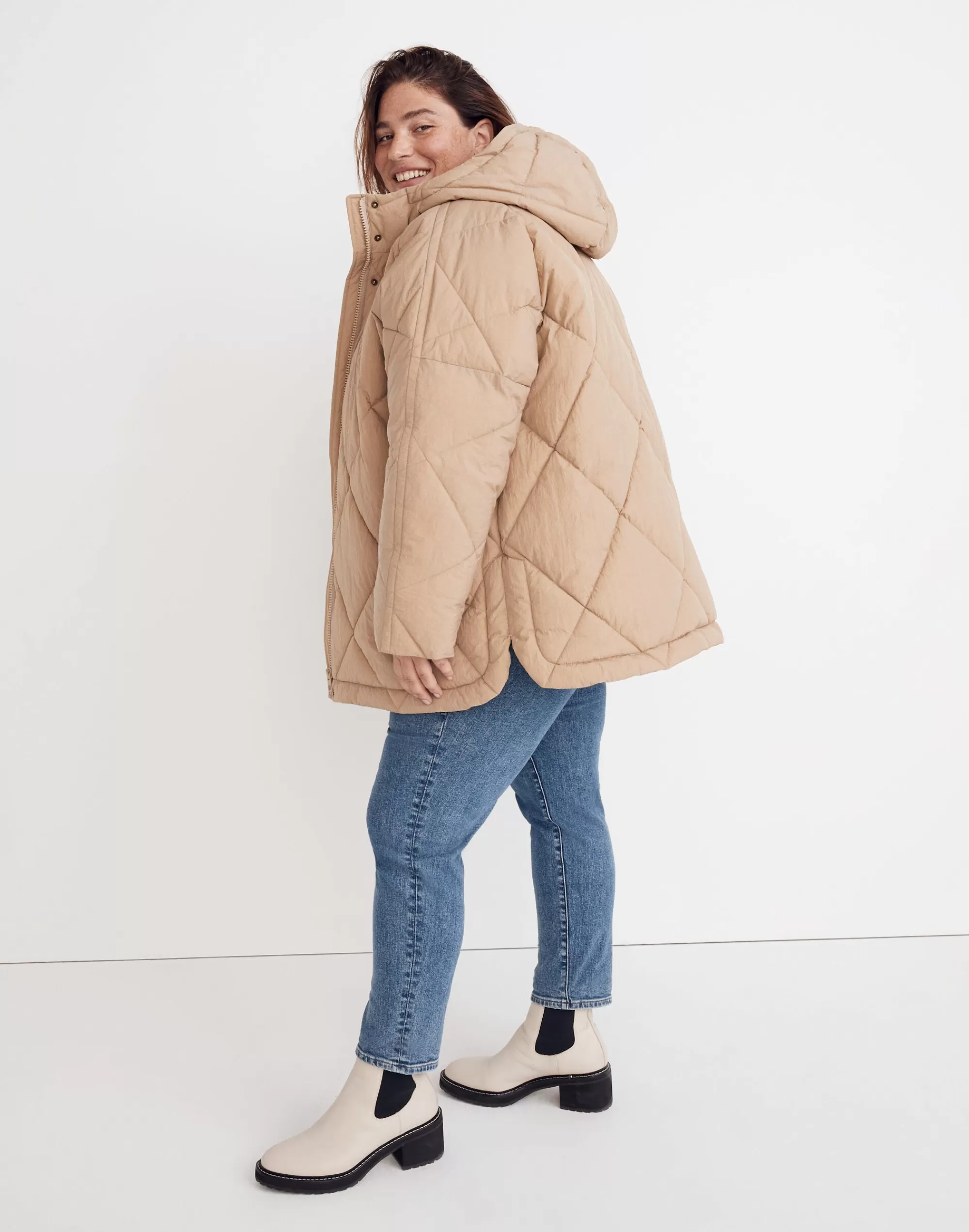 Madewell Jackets>Plus Holland Quilted Puffer Parka Toasted Sesame