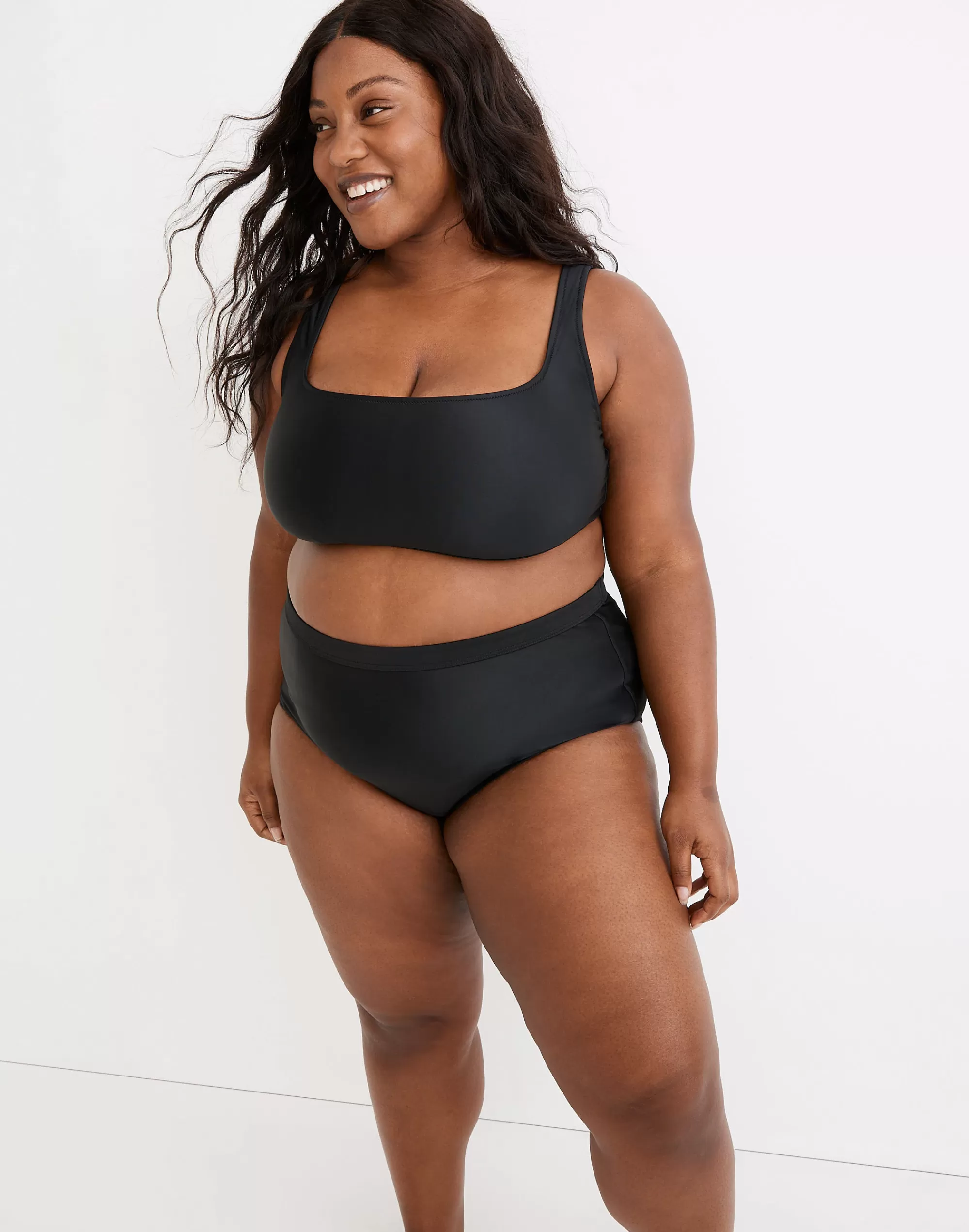 Madewell Swim>Plus Second Wave Balconette Bikini Top True Black