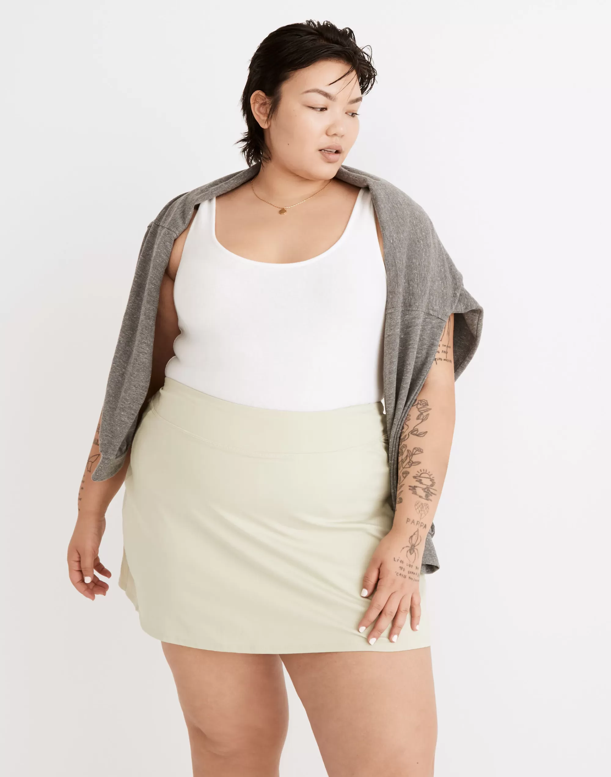 Madewell Activewear>Plus Mwl Flex Fitness Skirt Faded Seagrass