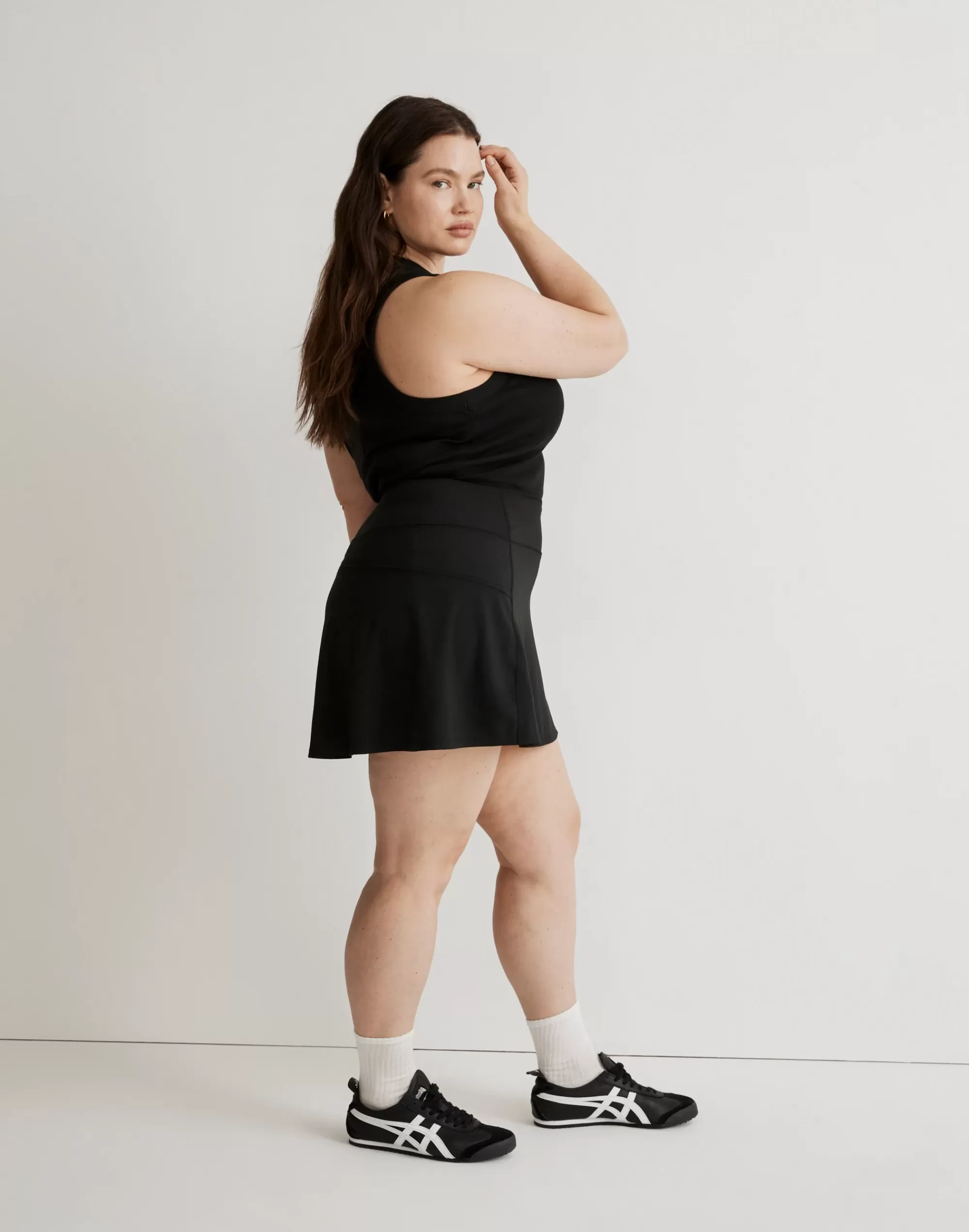 Madewell Activewear>Plus Mwl Flex Side Slit Skirt True Black