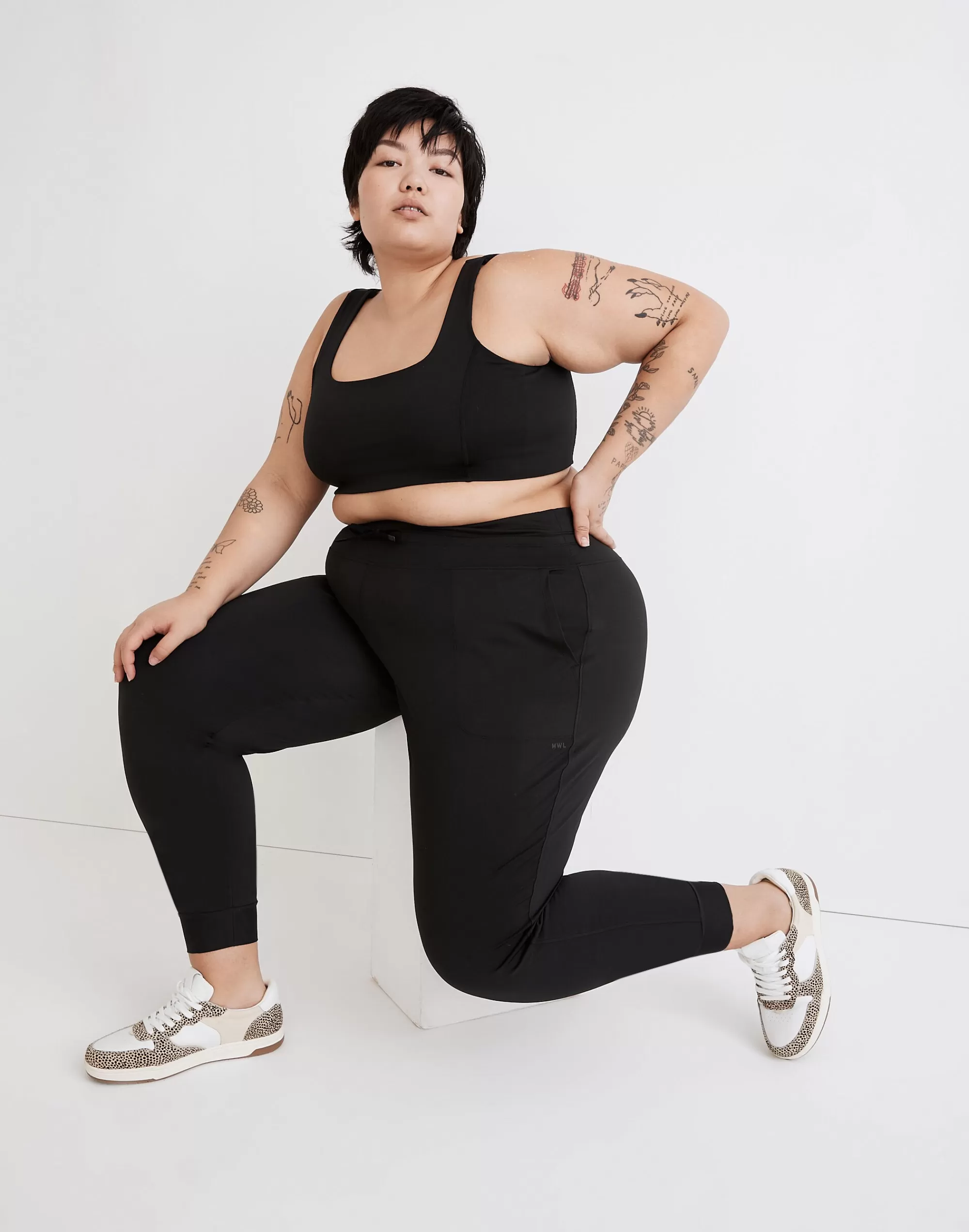 Madewell Activewear>Plus Mwl Flex Skinny Joggers True Black