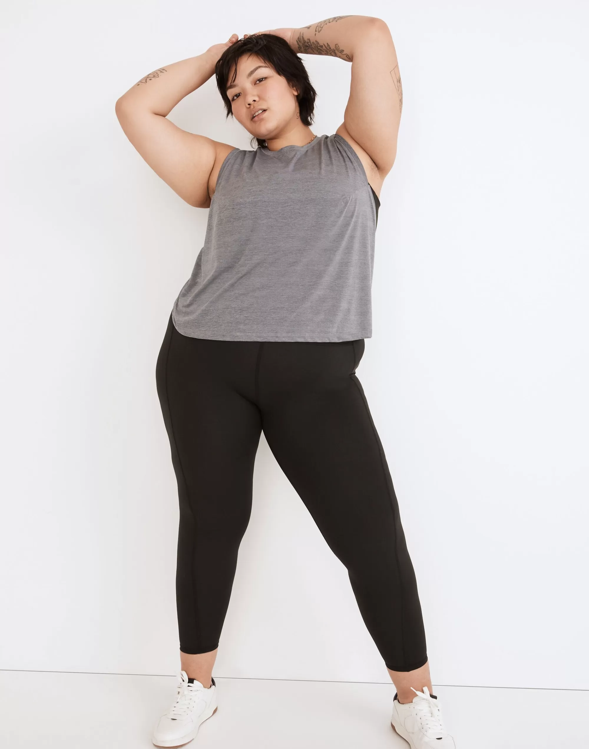 Madewell Tees>Plus Mwl Running Tank Heather Grey