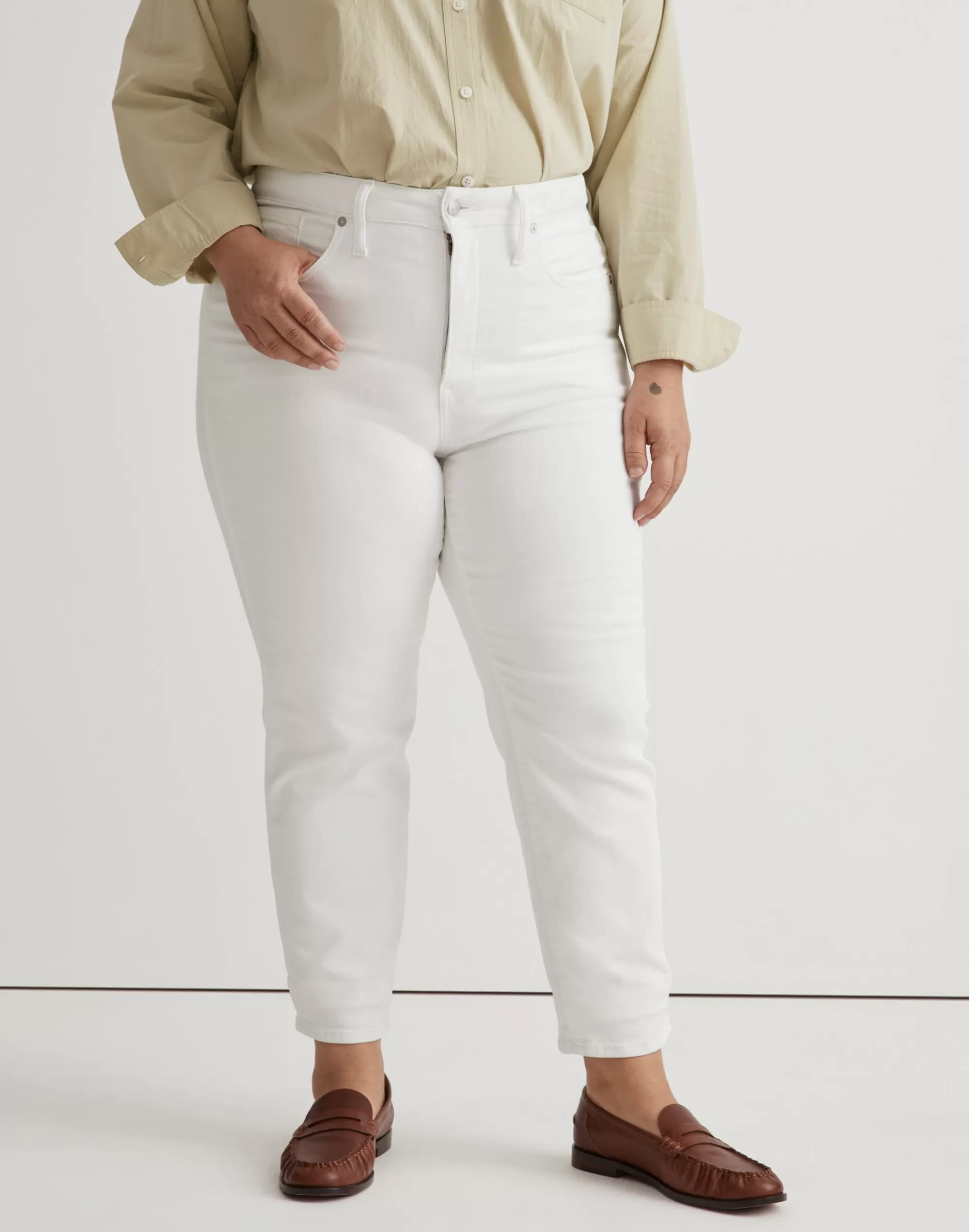 Madewell Jeans>Plus Stovepipe Jeans In Pure White