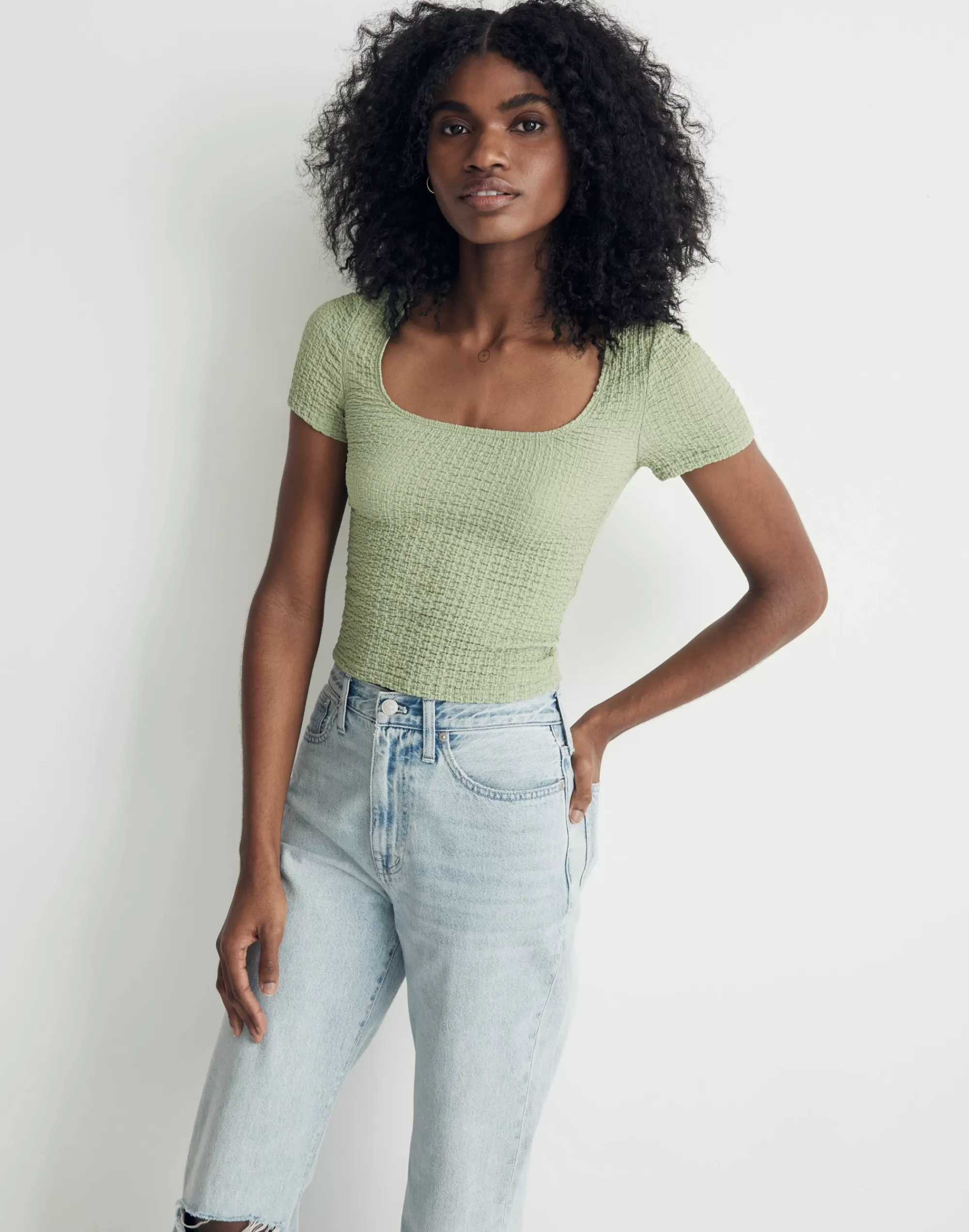 Madewell Tops & Shirts>Popcorn Top Gatehouse Green