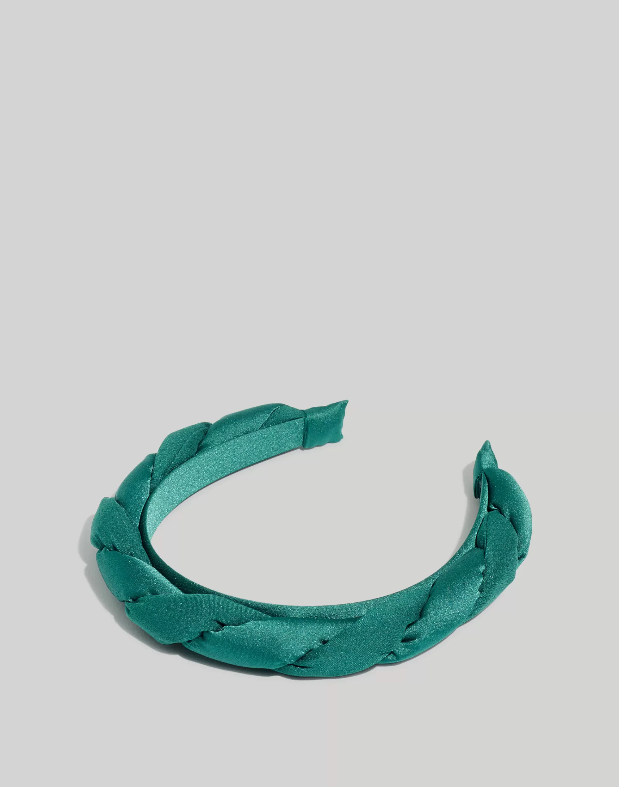 Madewell Hair Accessories>Puffy Satin Wrapped Headband Deep Forest