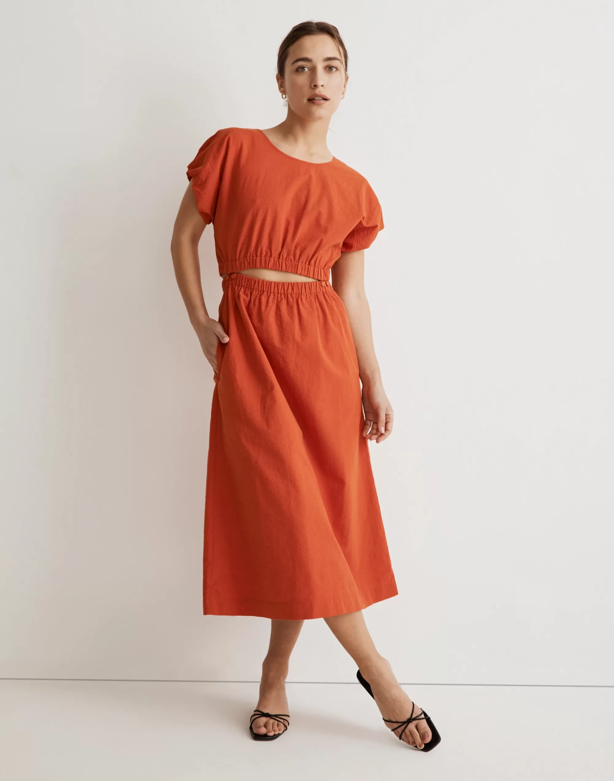 Madewell Dresses>Pull-On Dress Set Roasted Squash