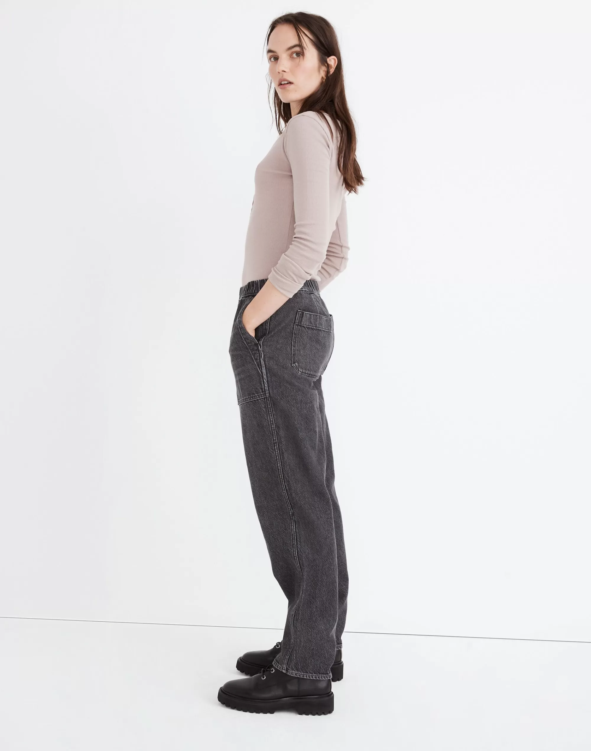 Madewell Jeans>Pull-On Relaxed Jean In Chelford Wash