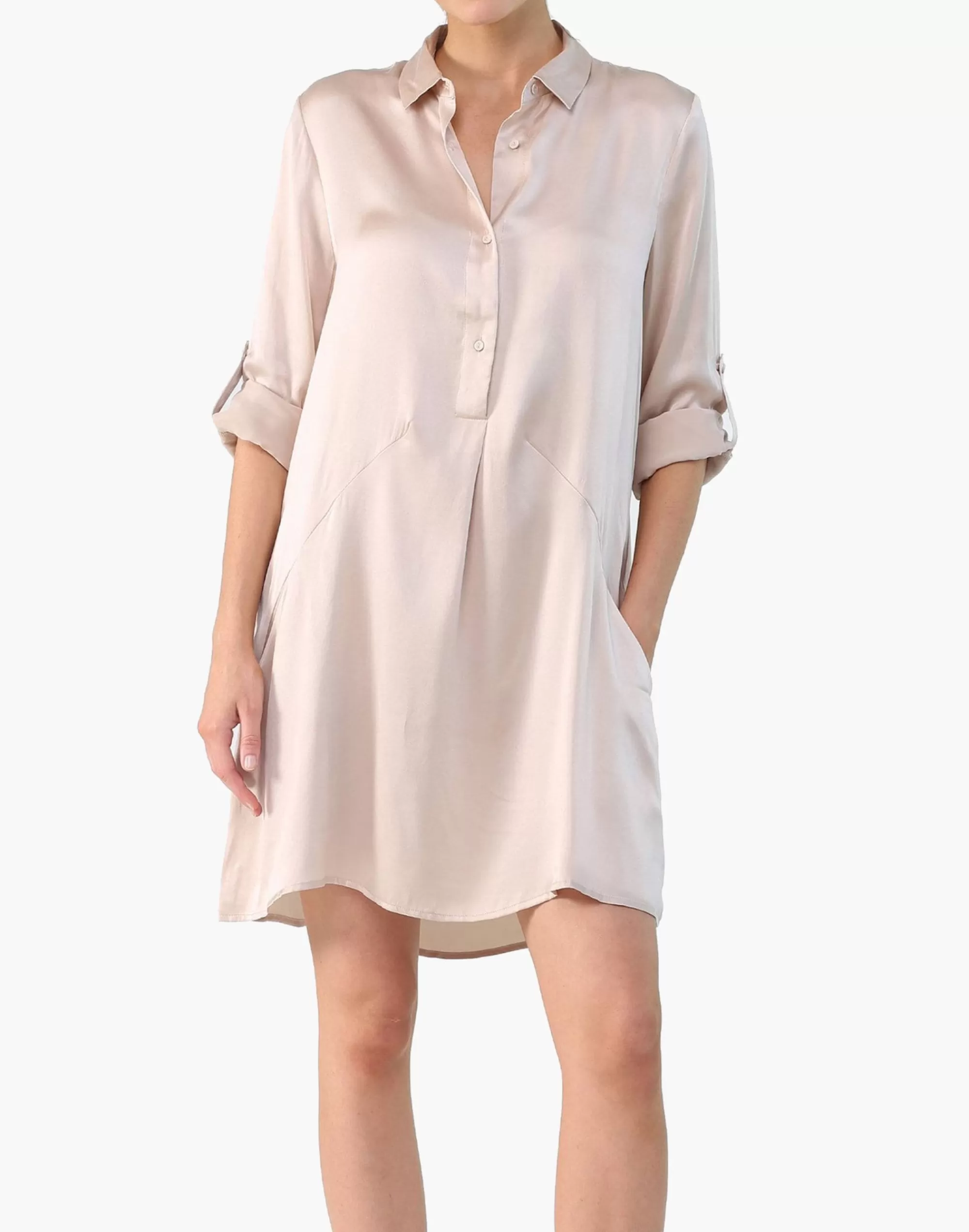 Madewell Pajamas>Pure Silk Nightshirt Nude