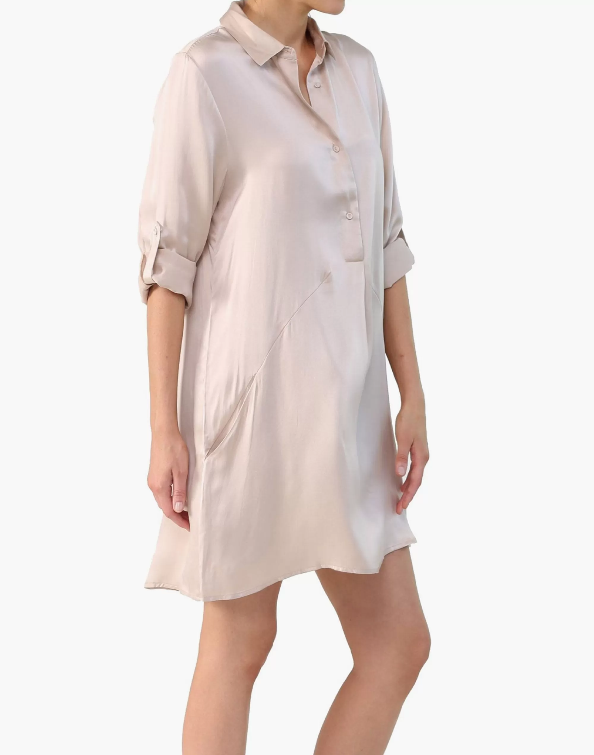 Madewell Pajamas>Pure Silk Nightshirt Nude