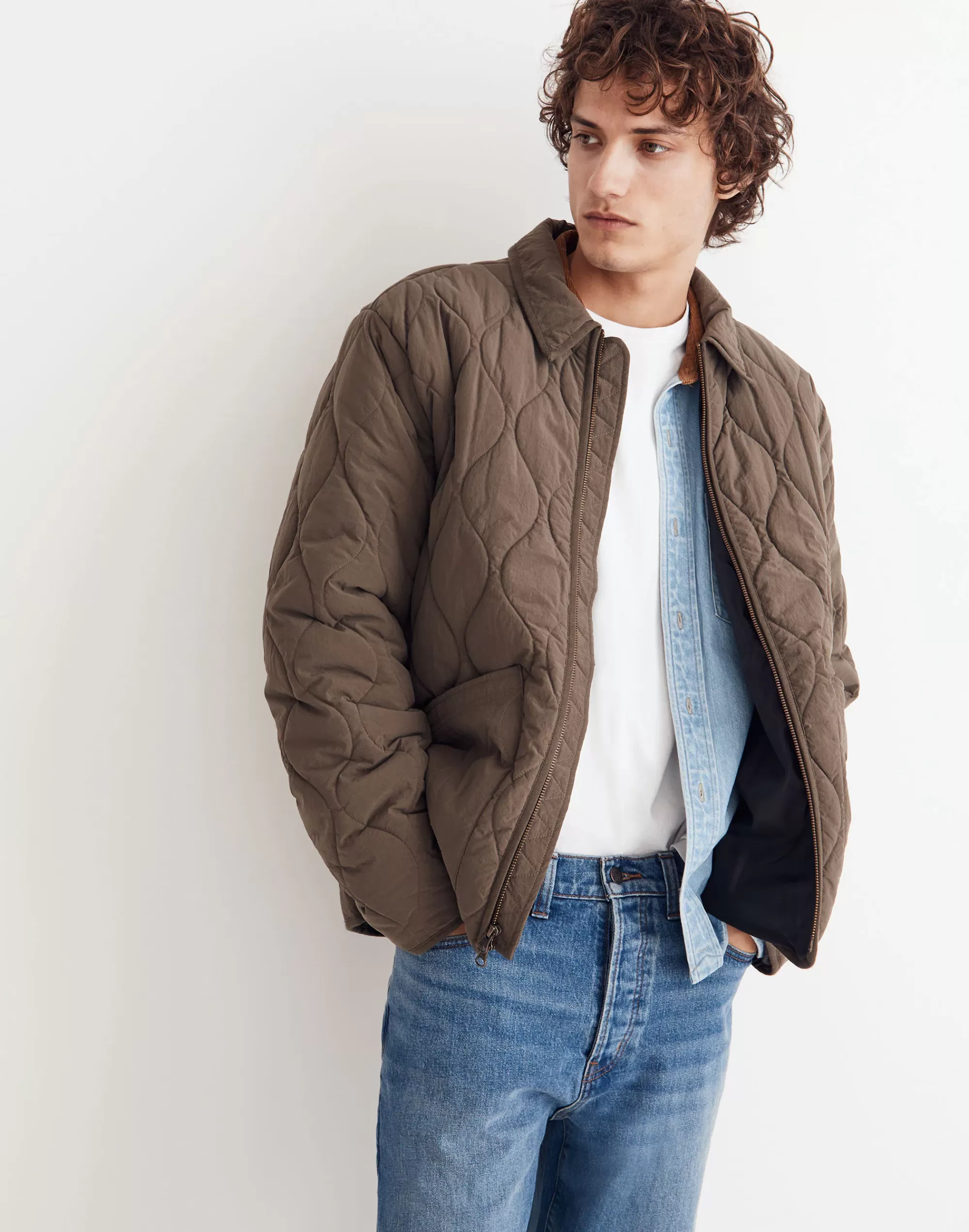 Madewell Jackets>Quilted (Re)Sourced Nylon Jacket Cargo Green