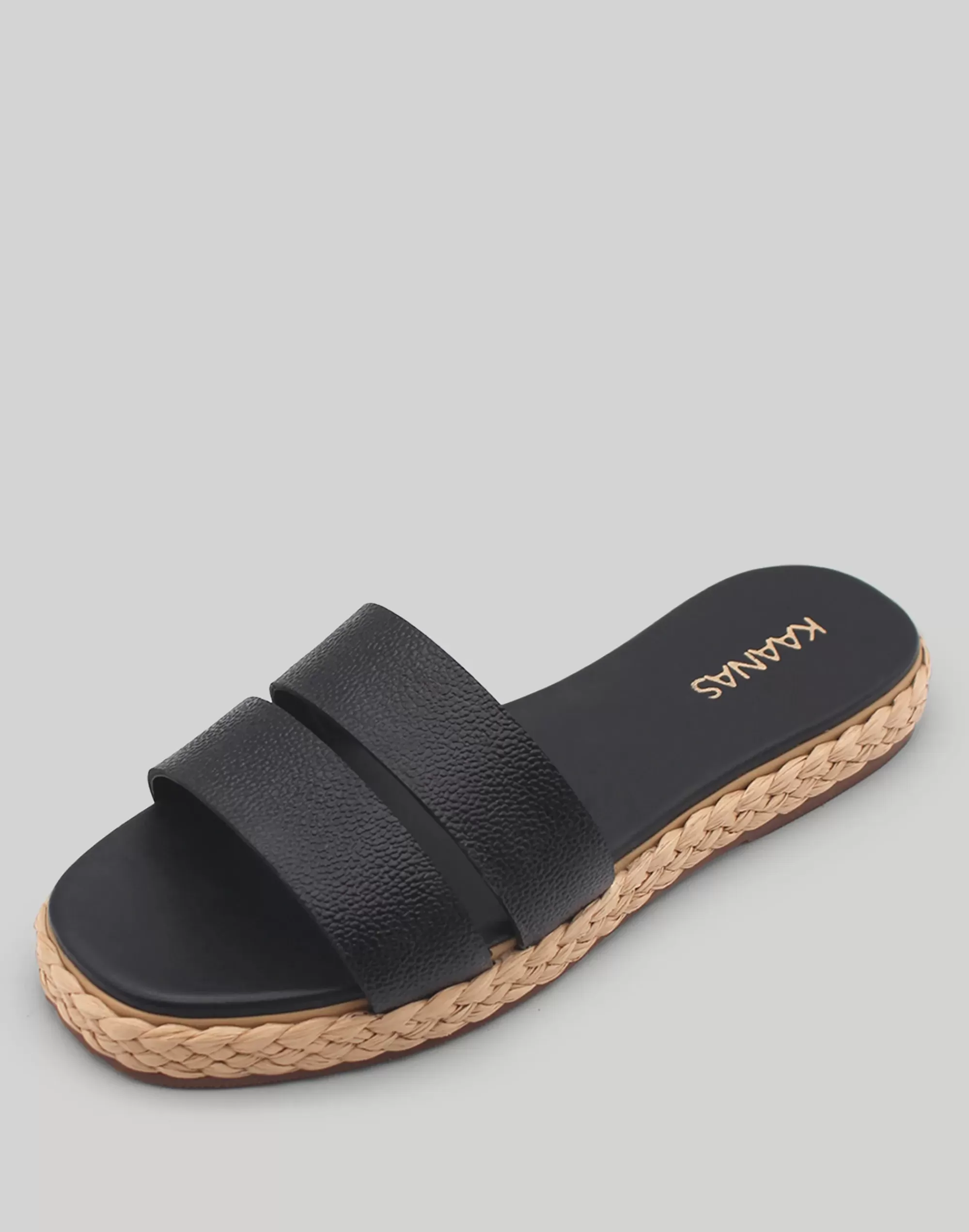 Madewell Sandals>Raffia Flatform Slide Black