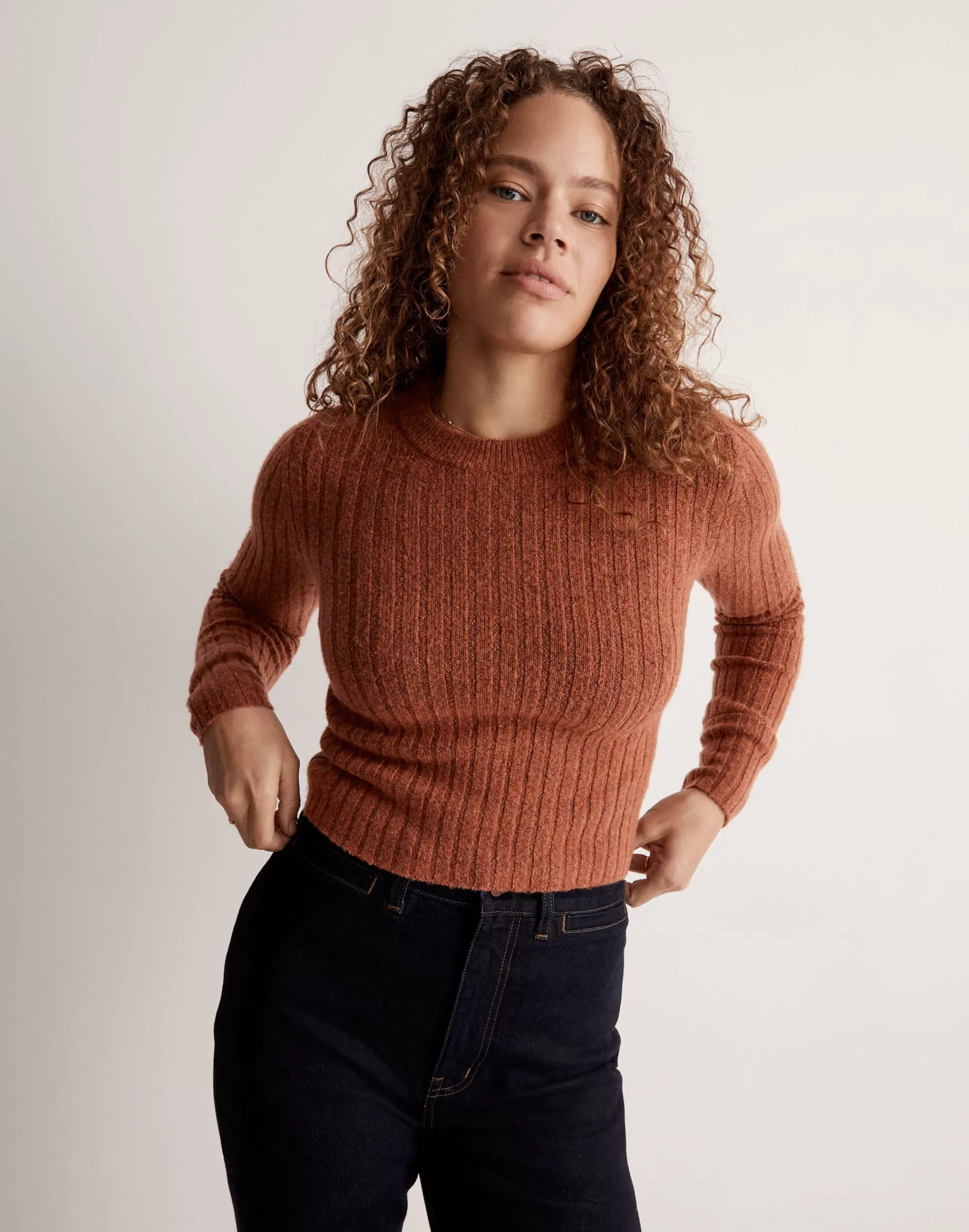 Madewell Sweaters>Readfield Pullover Sweater Hthr Cumin