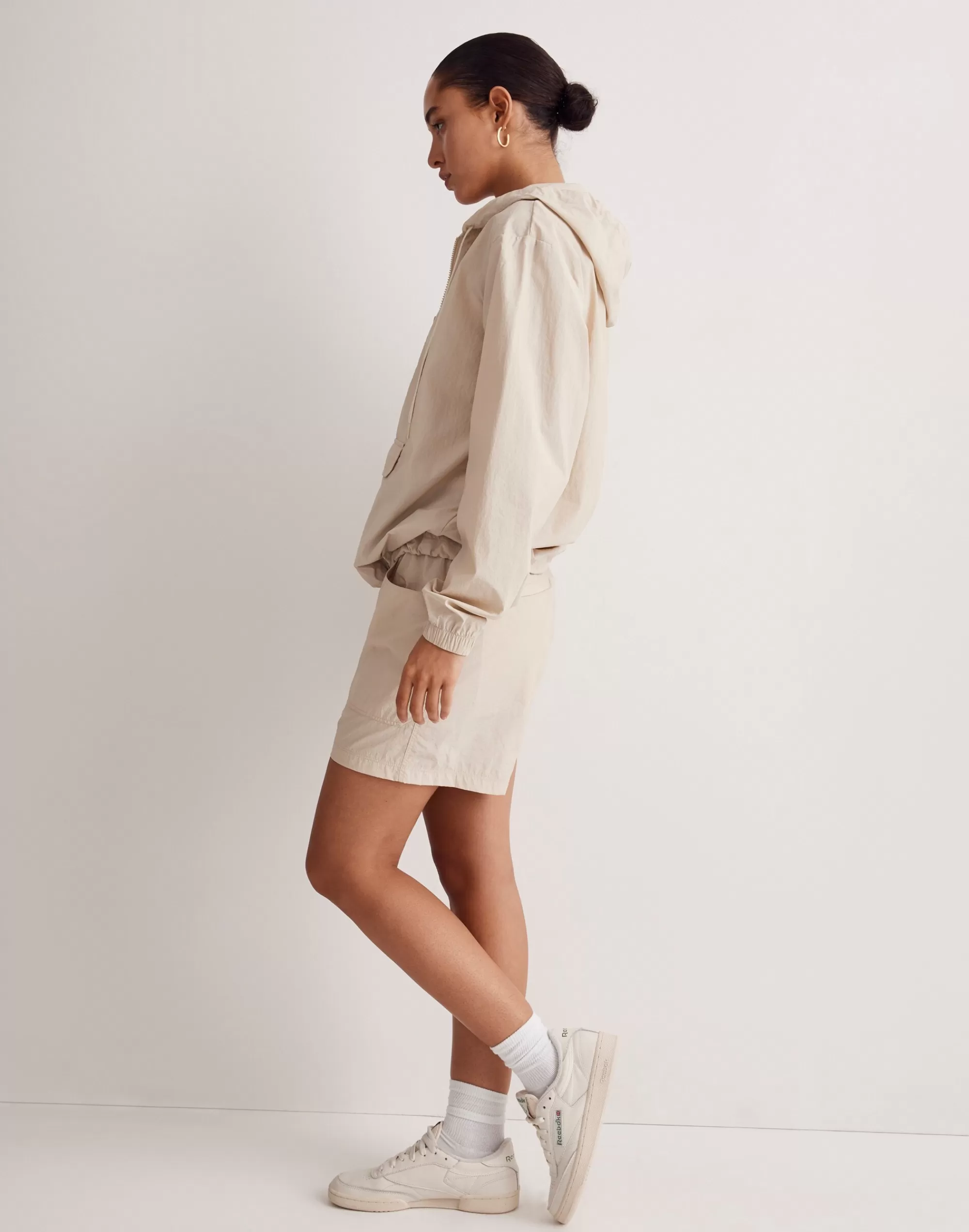 Madewell Activewear>Recnylon 1/4 Zip Pullover Calcite