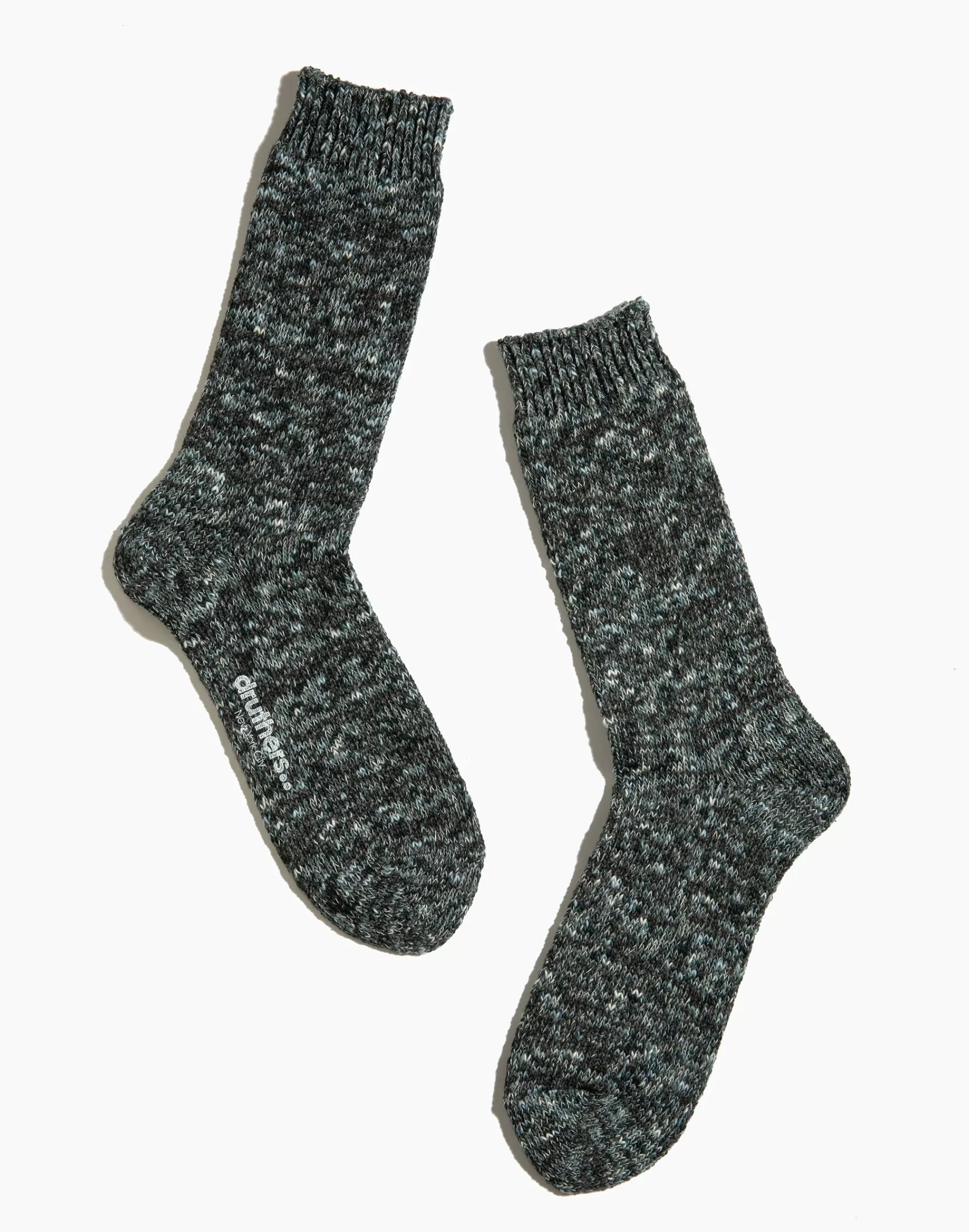 Madewell Socks>Recycled Cotton Melange Crew Socks Grey Multi