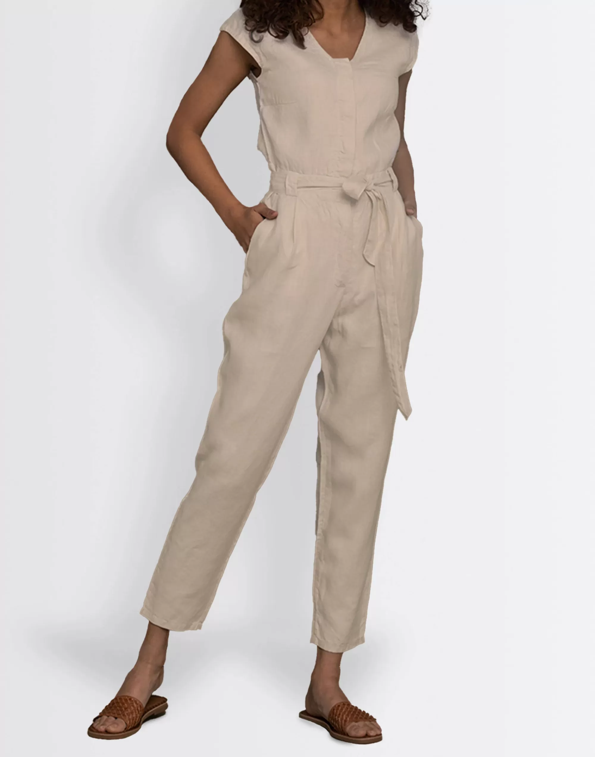 Madewell Jumpsuits & Overalls>Reistor Hemp Evening Chai Jumpsuit Sand