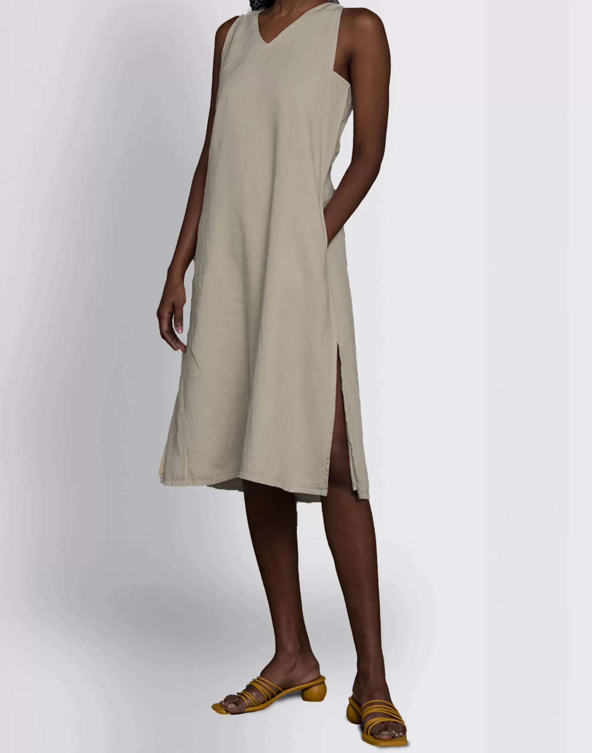 Madewell Dresses>Reistor Hemp Reading Tea Leaves Dress Sand