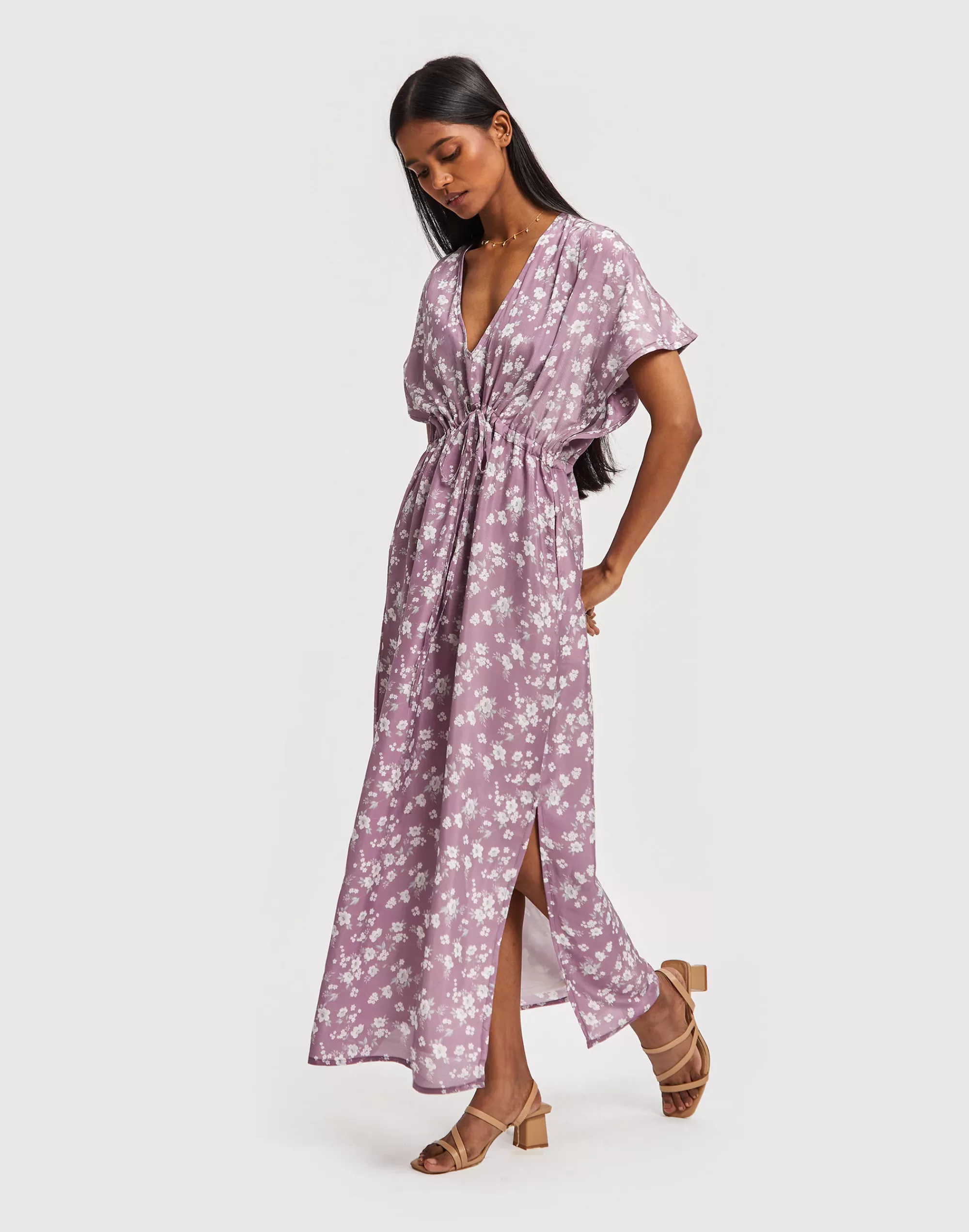 Madewell Dresses>Reistor Maxi Gathered Dress Purple