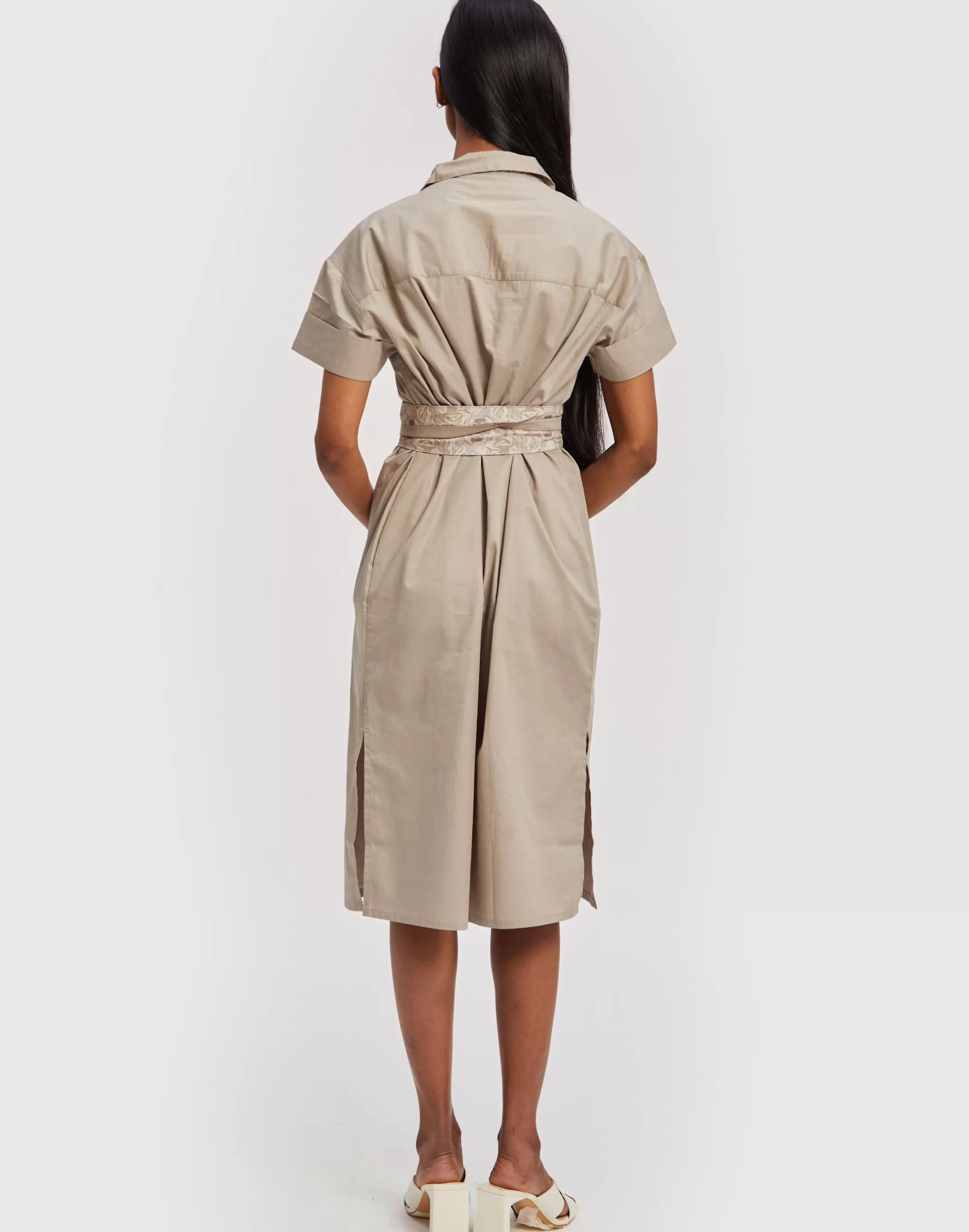 Madewell Dresses>Reistor Midi Shirt Dress Sand