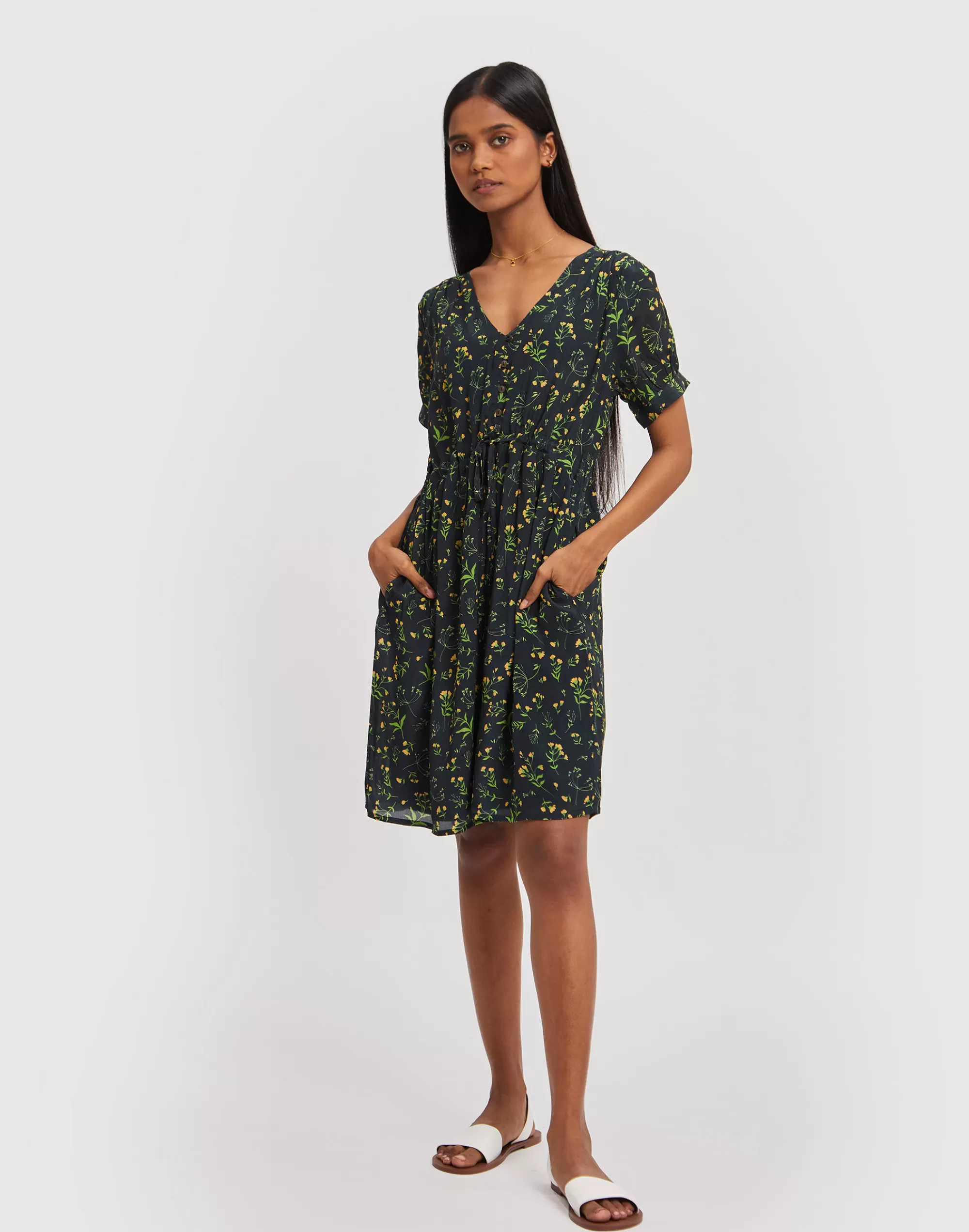 Madewell Dresses>Reistor Short Drawstring Dress Green