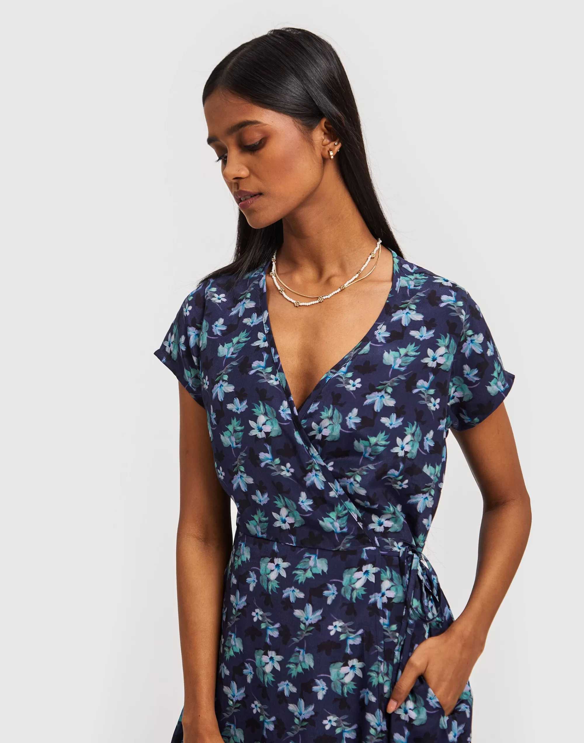 Madewell Dresses>Reistor Short Wrap Dress Blue