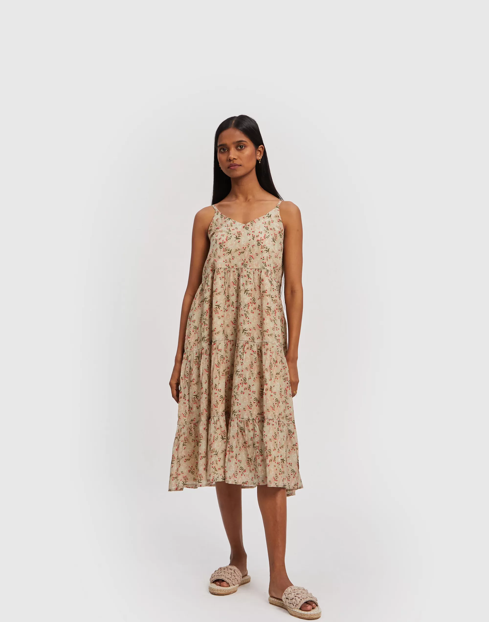 Madewell Dresses>Reistor Strappy Midi Dress Green