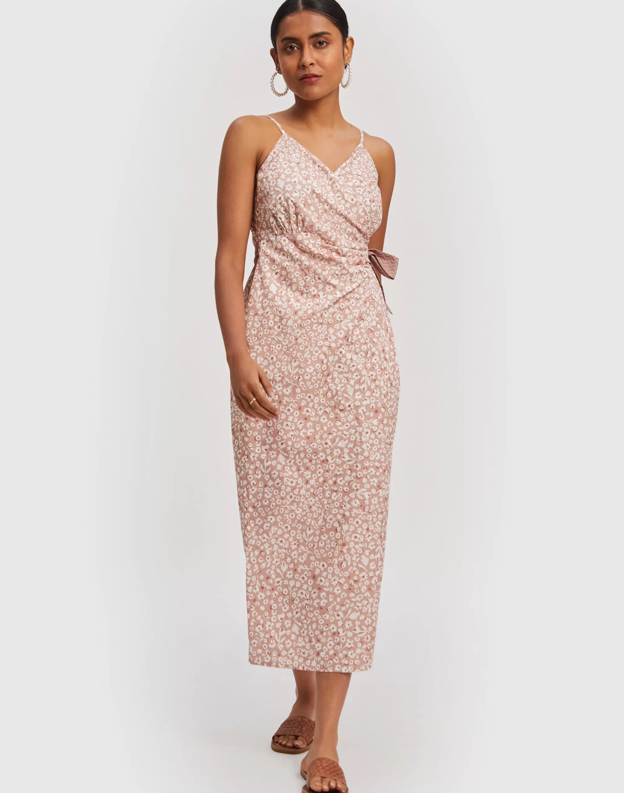 Madewell Dresses>Reistor Strappy Wrap Dress Light Pink