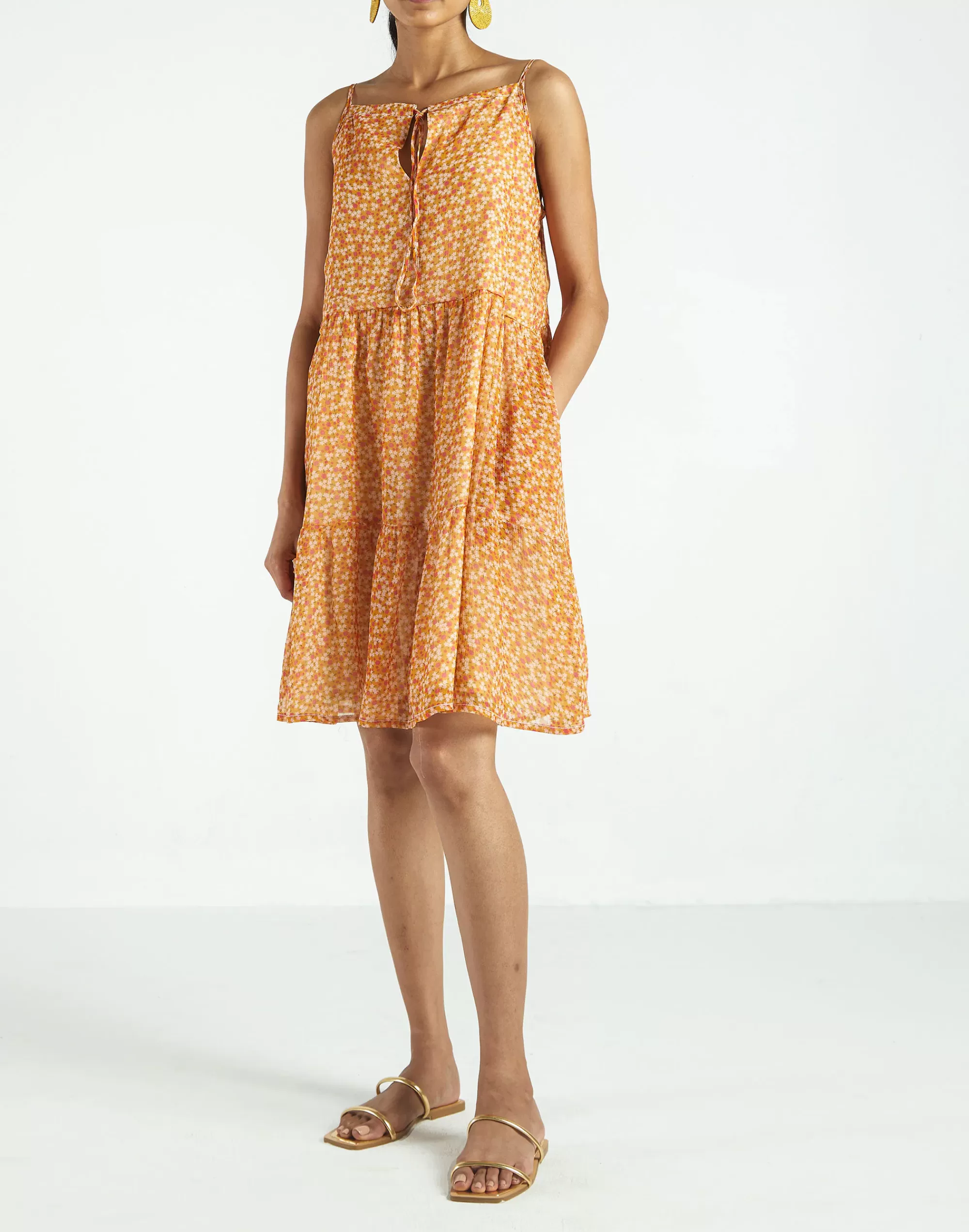 Madewell Dresses>Reistor Sunset To Sunrise Dress Mustard