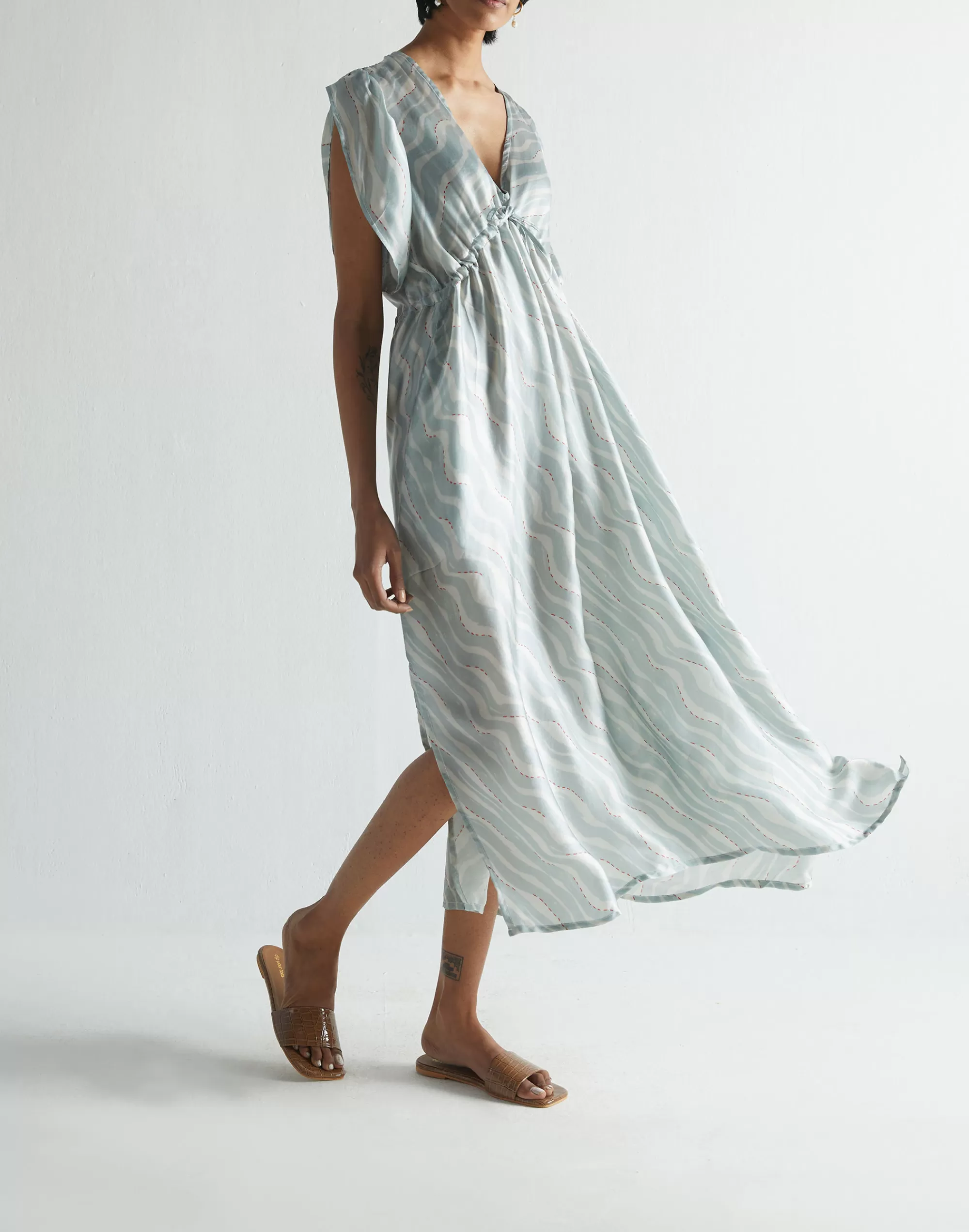 Madewell Dresses>Reistor The Beach To Bar Dress Light Blue