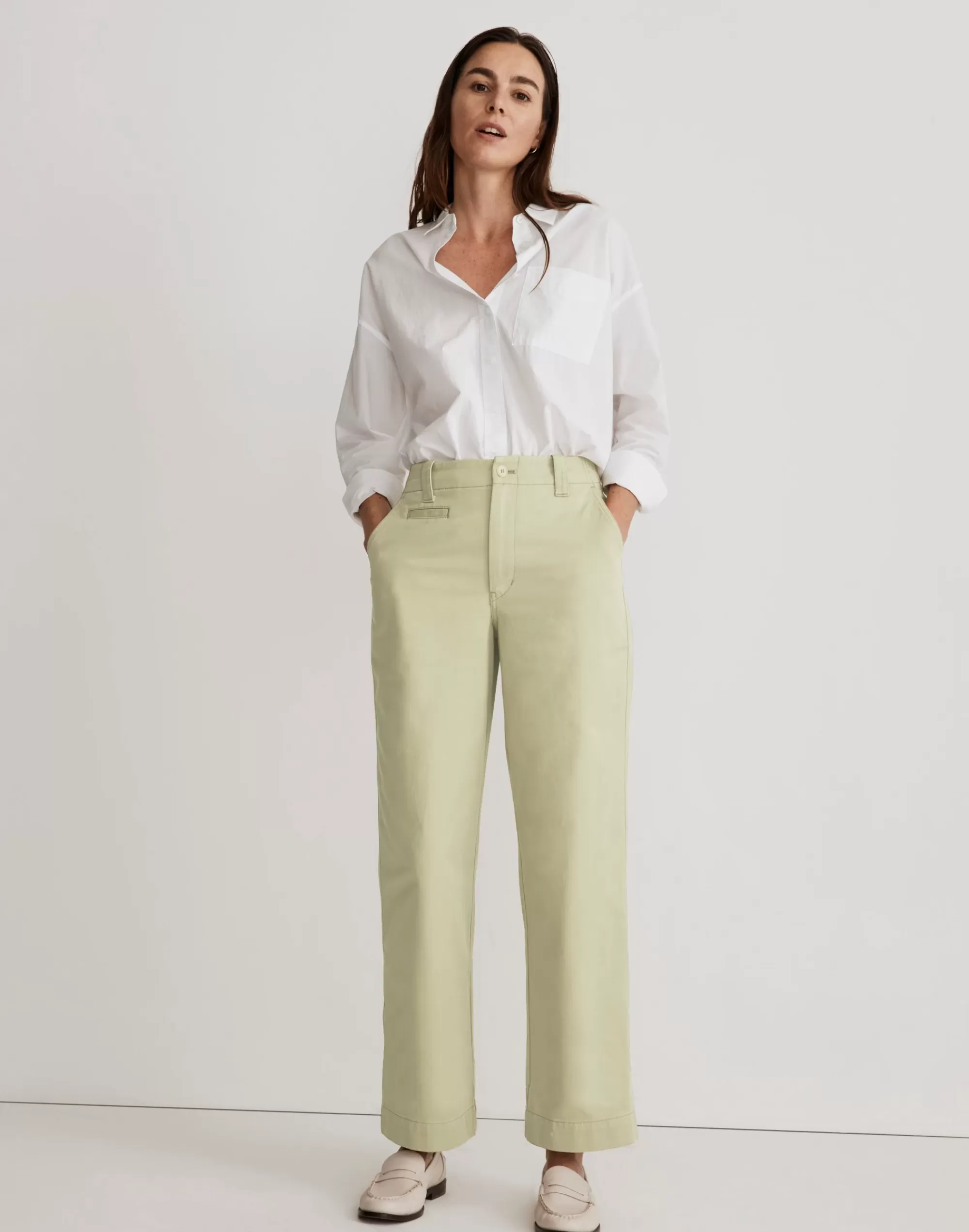 Madewell Pants>Relaxed Chino Pants Pale Lichen