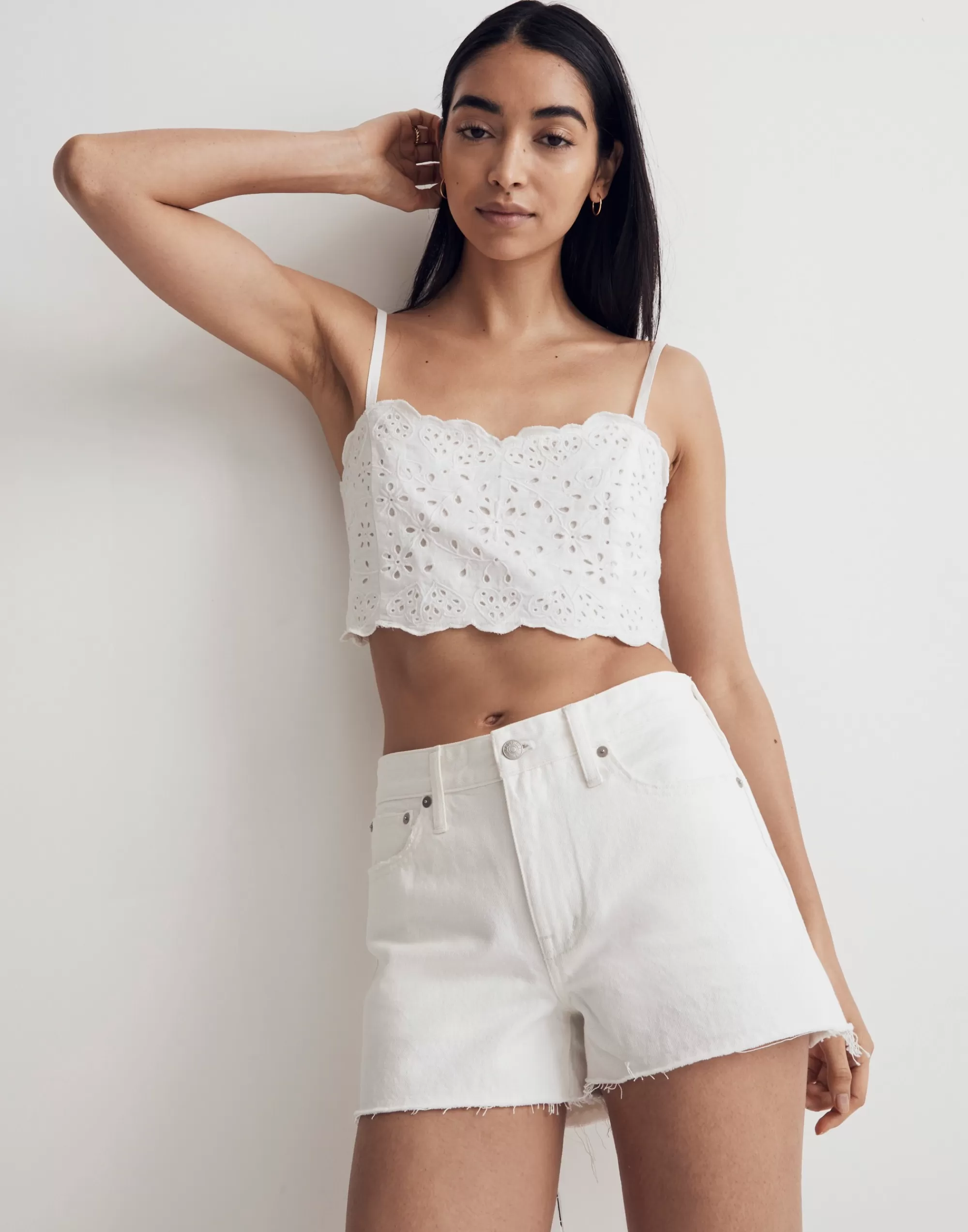 Madewell Relaxed Shorts>Relaxed Denim Shorts In Tile White