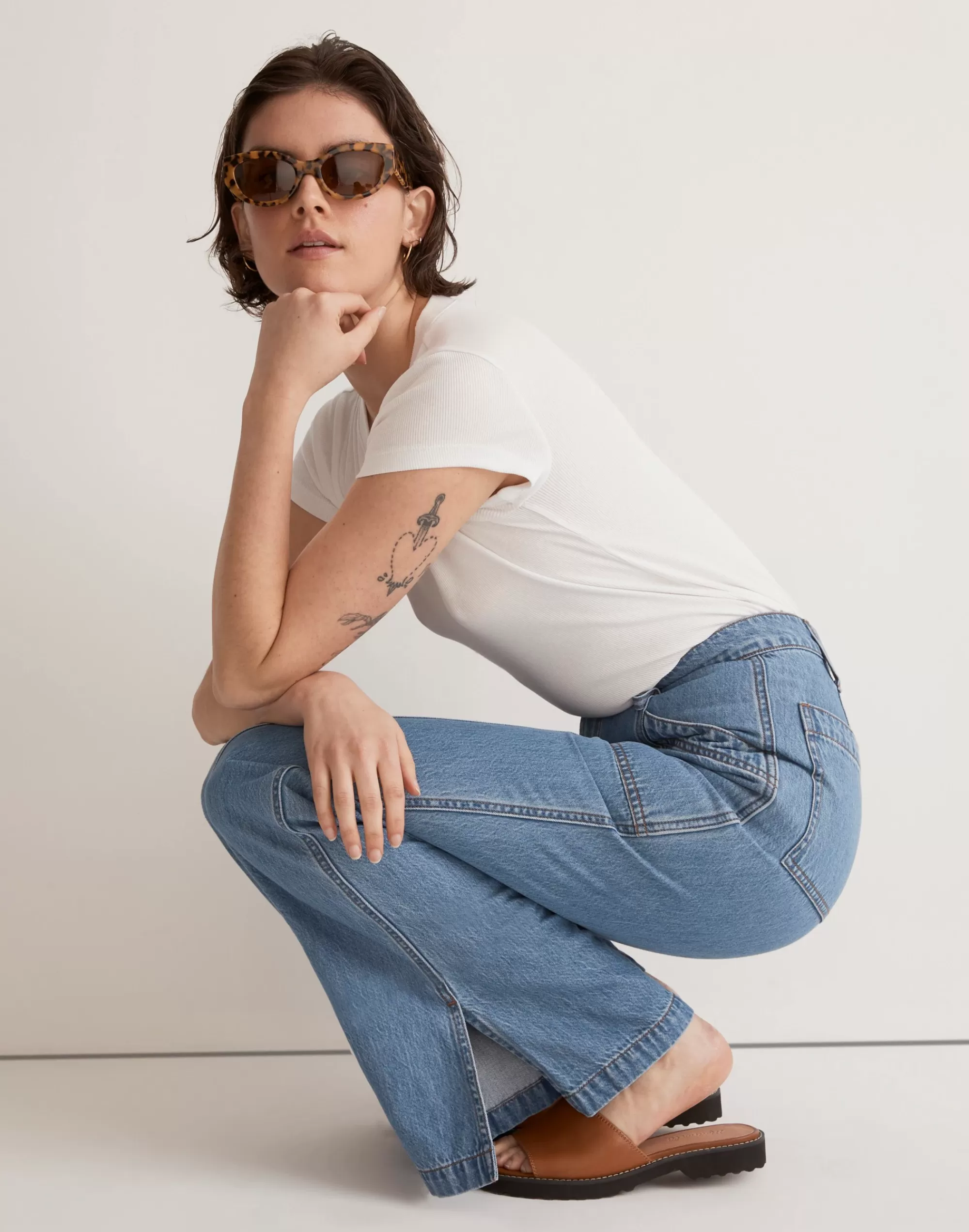 Madewell Jeans>Relaxed Loose Flare Jeans Thorndale Wash