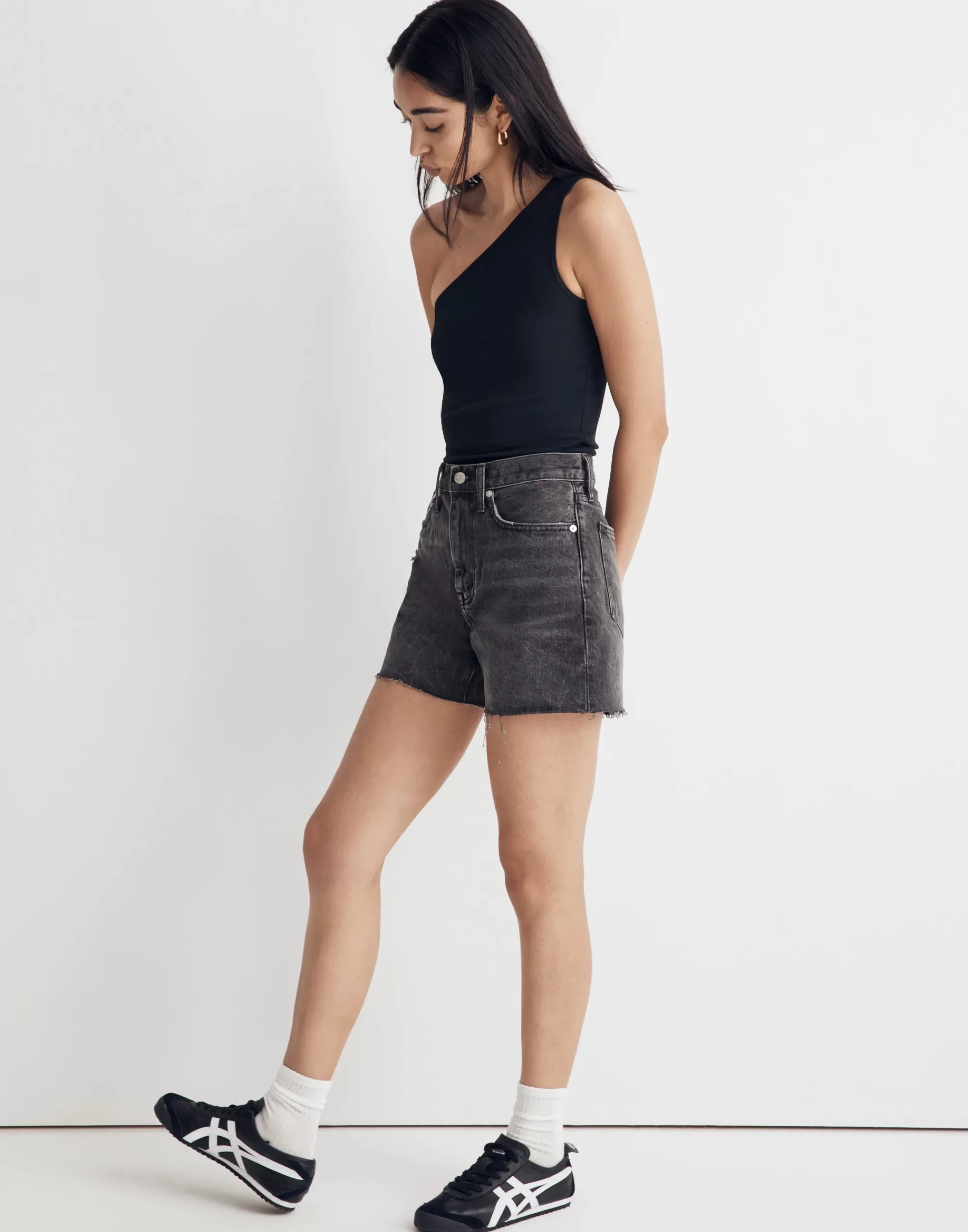 Madewell Shorts>Relaxed Mid-Length Denim Shorts In Bradbrook Wash