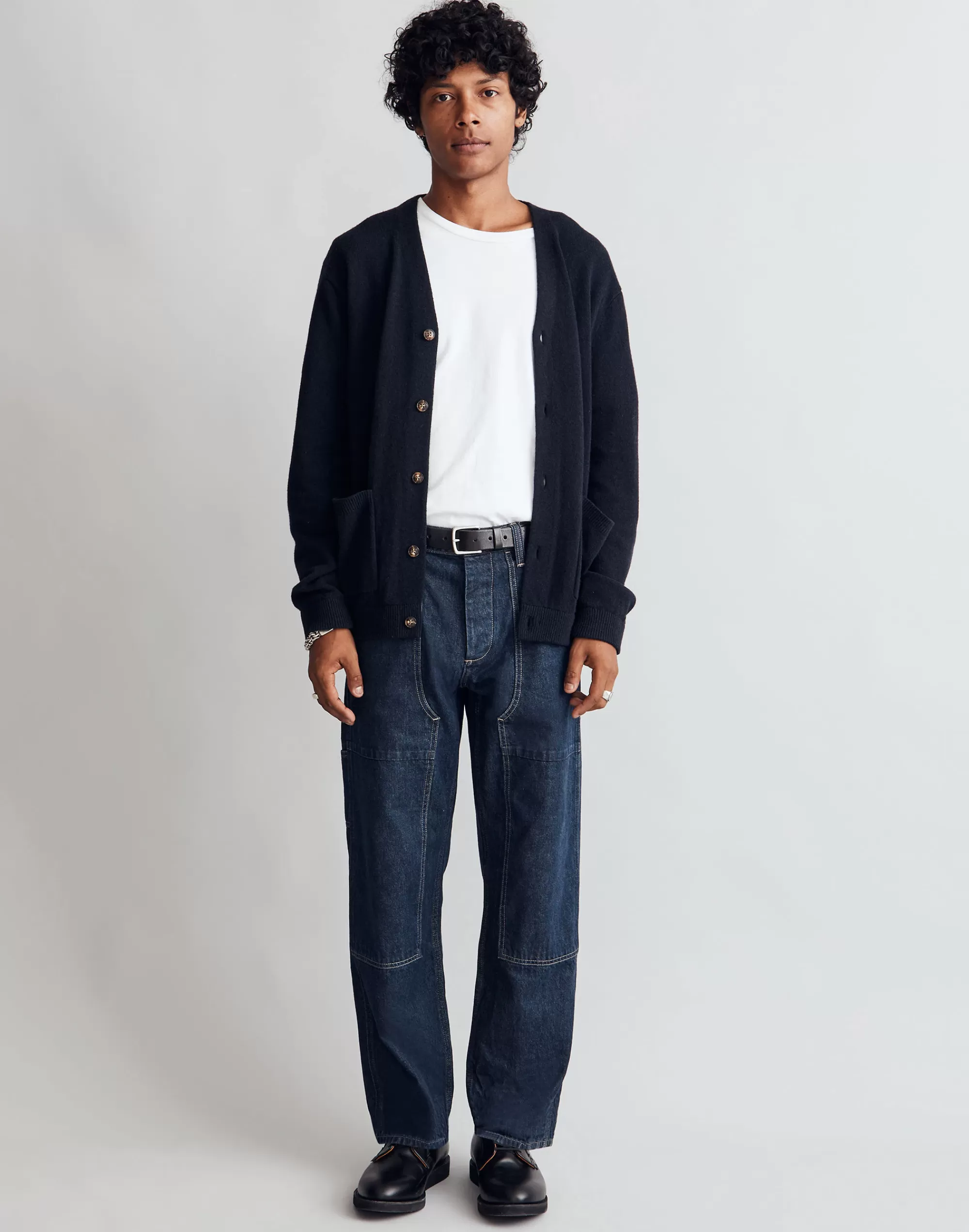 Madewell Straight Jeans>Relaxed Straight Workwear Jeans Dark Indigo