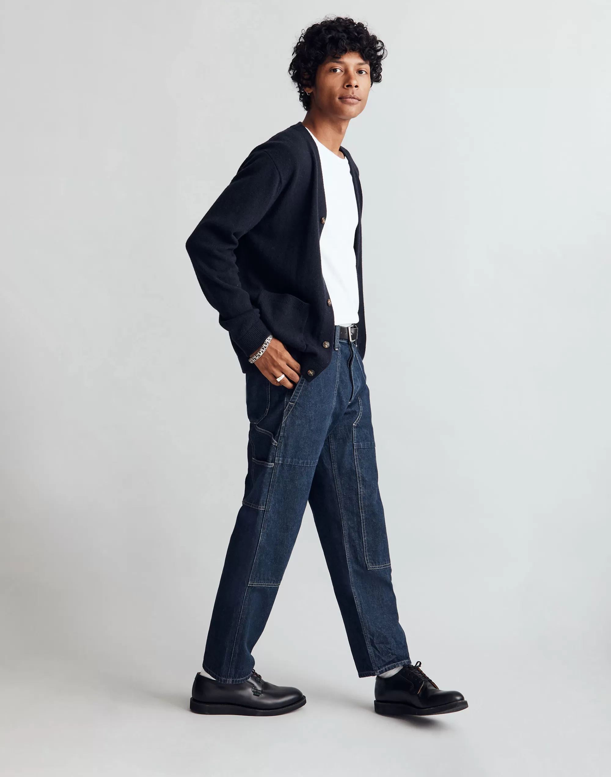 Madewell Straight Jeans>Relaxed Straight Workwear Jeans Dark Indigo