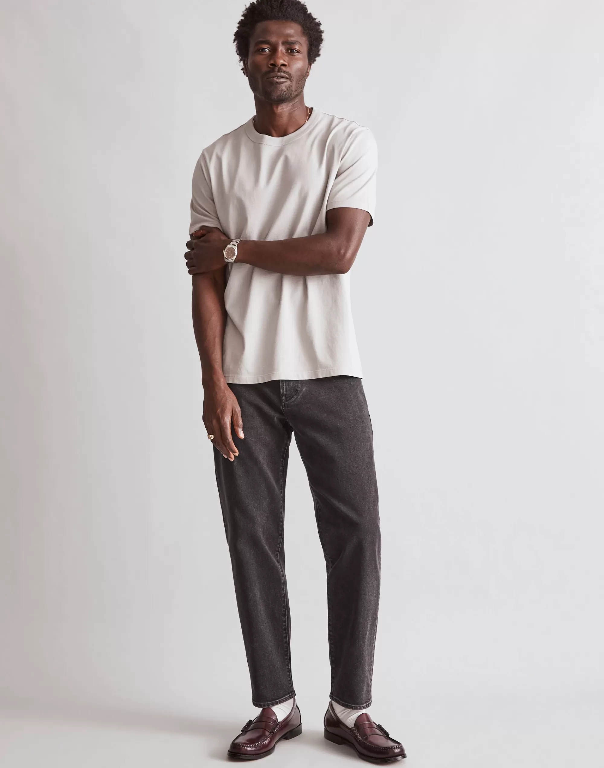 Madewell Relaxed Taper Jeans>Relaxed Taper Jeans In Hanlock Wash