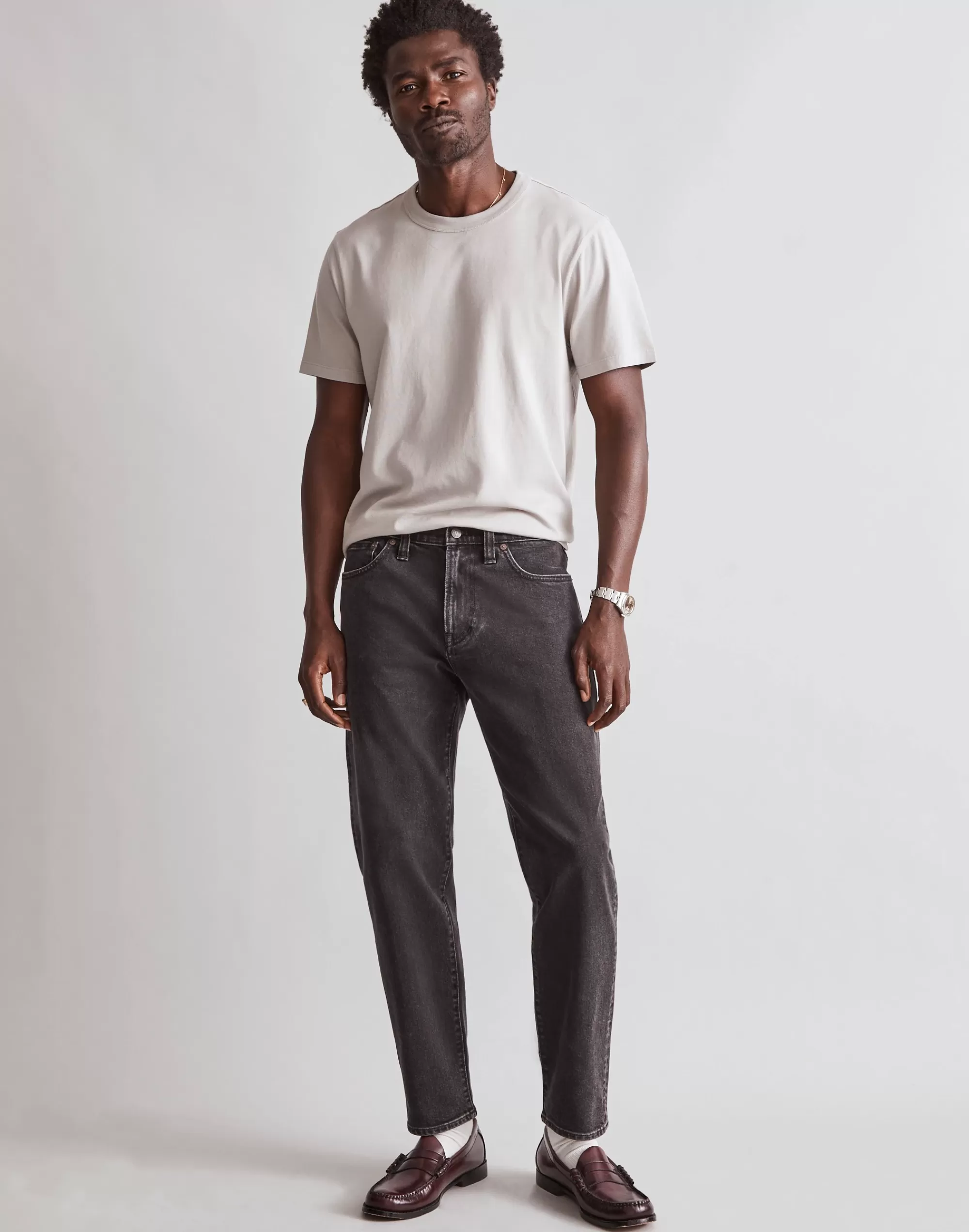 Madewell Relaxed Taper Jeans>Relaxed Taper Jeans In Hanlock Wash