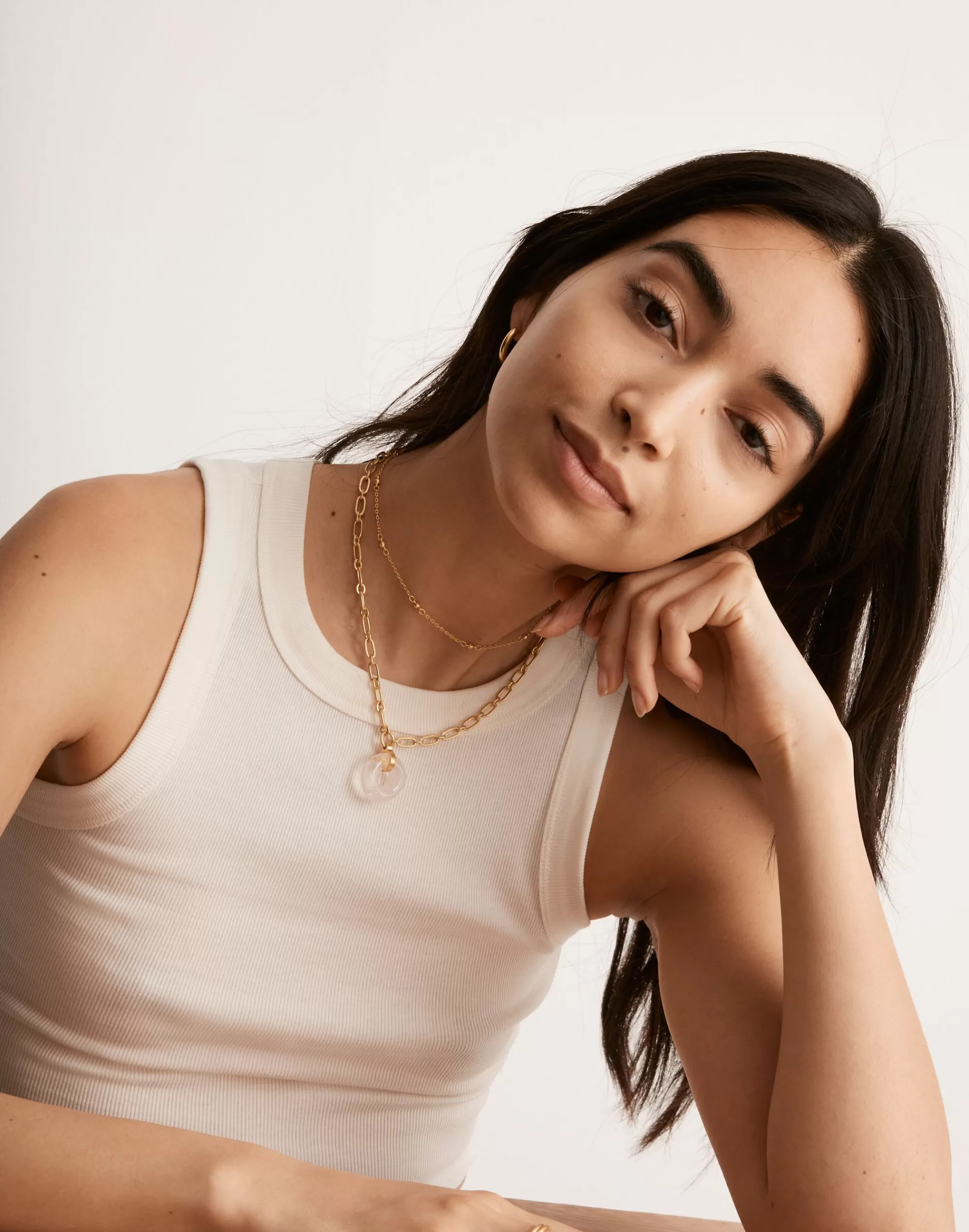 Madewell Necklaces>Resin Statement Necklace Rock Crystal