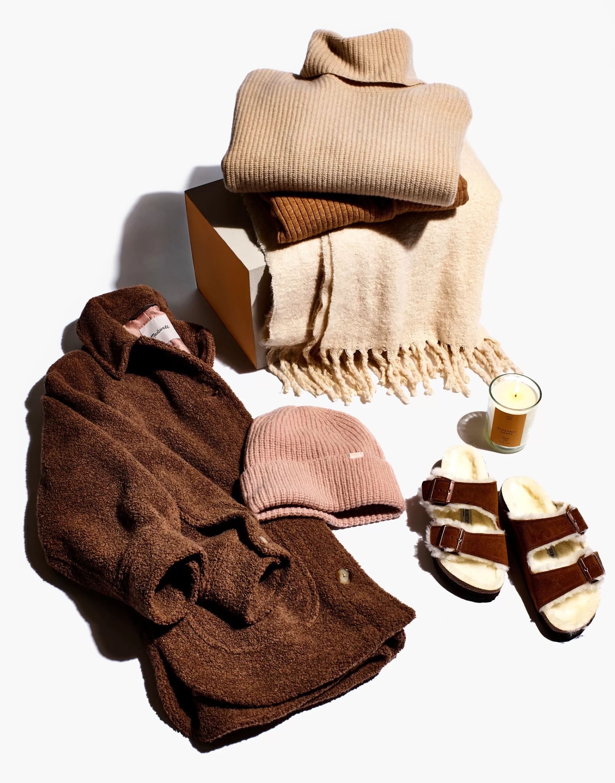 Madewell Sweaters>(Re)Sourced Cashmere Turtleneck Sweater Heather Beige