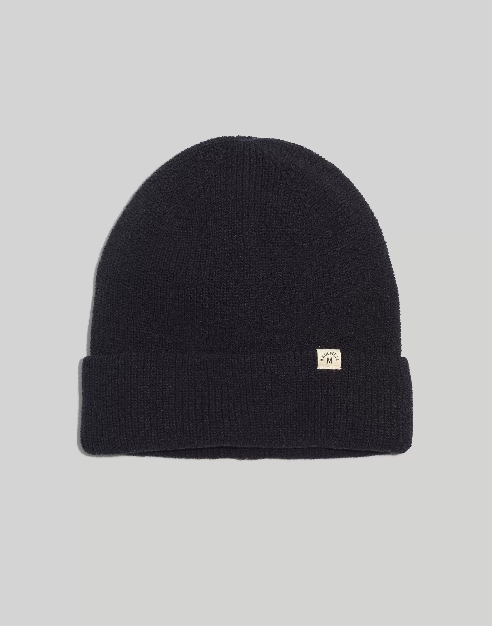 Madewell Hats>(Re)Sourced Cotton Cuffed Beanie Almost Black