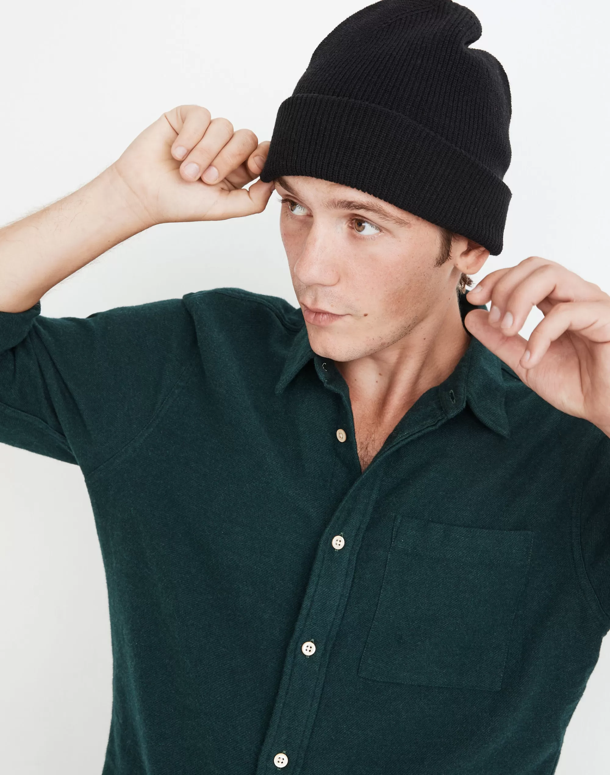 Madewell Hats>(Re)Sourced Cuffed Beanie True Black