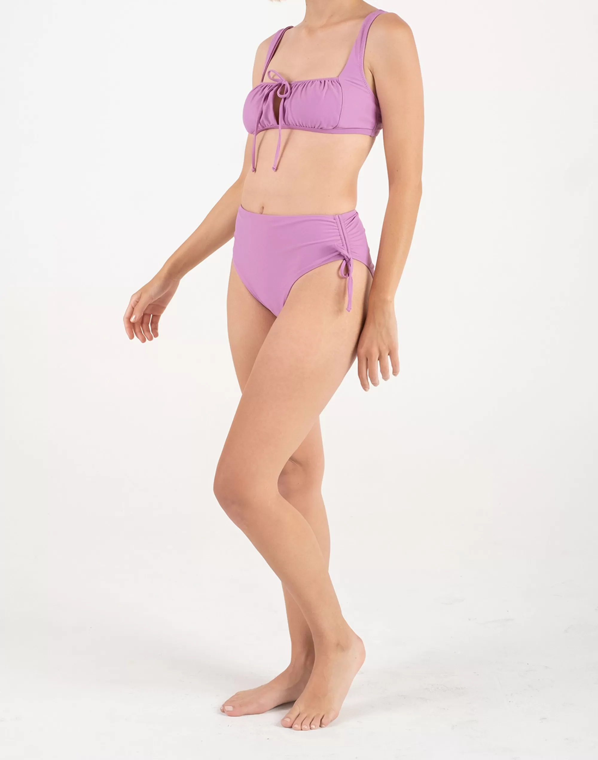 Madewell Swim>Rouched Bottom Pink