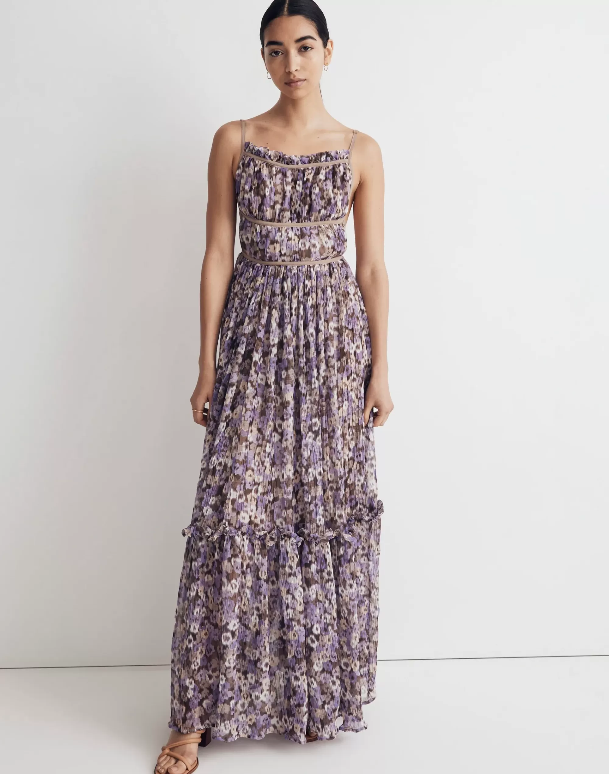 Madewell Dresses>Sabina Musayev Mazu Maxi Dress Purple Floral