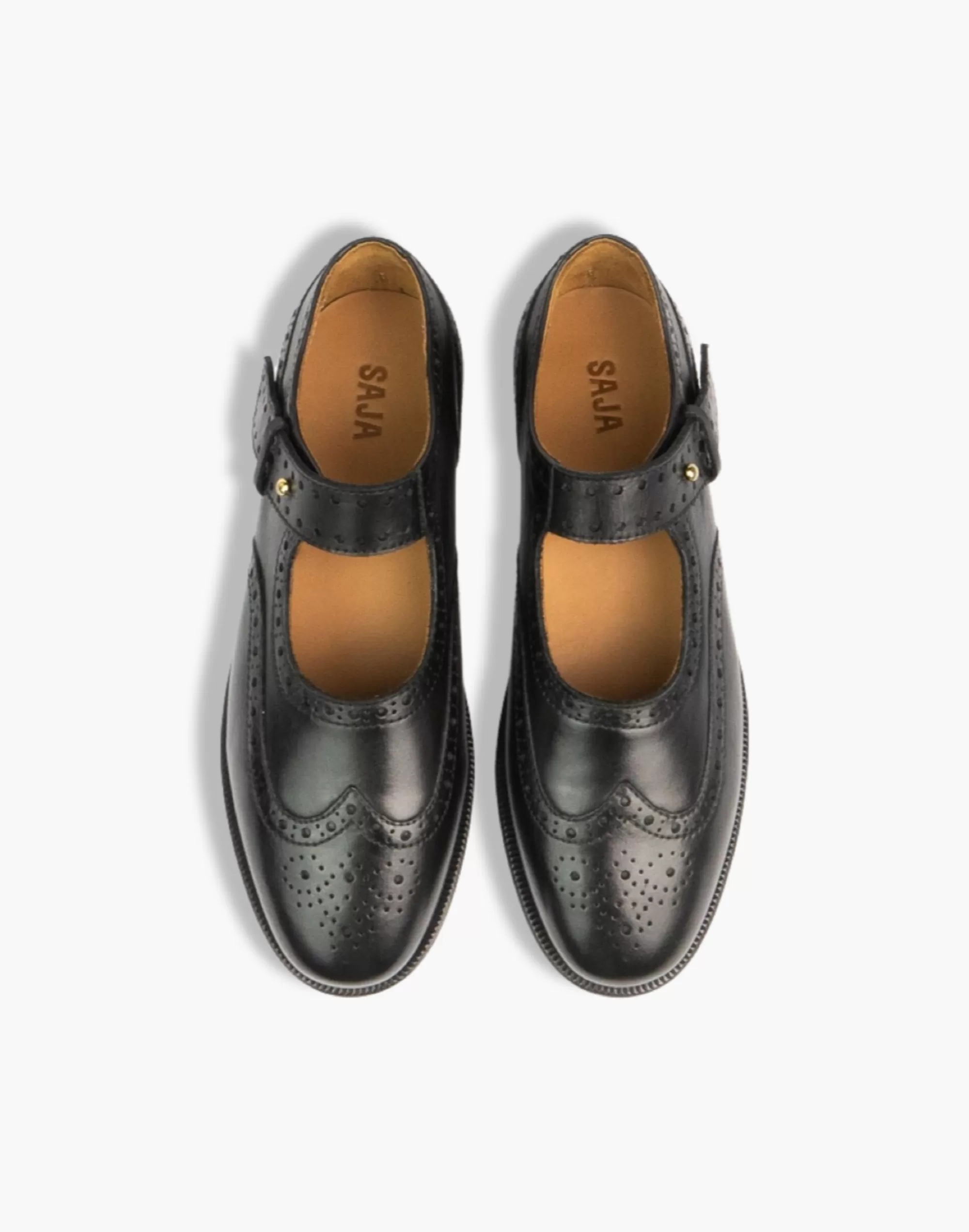 Madewell Flats>Saja Mary-Jane Brogues Black