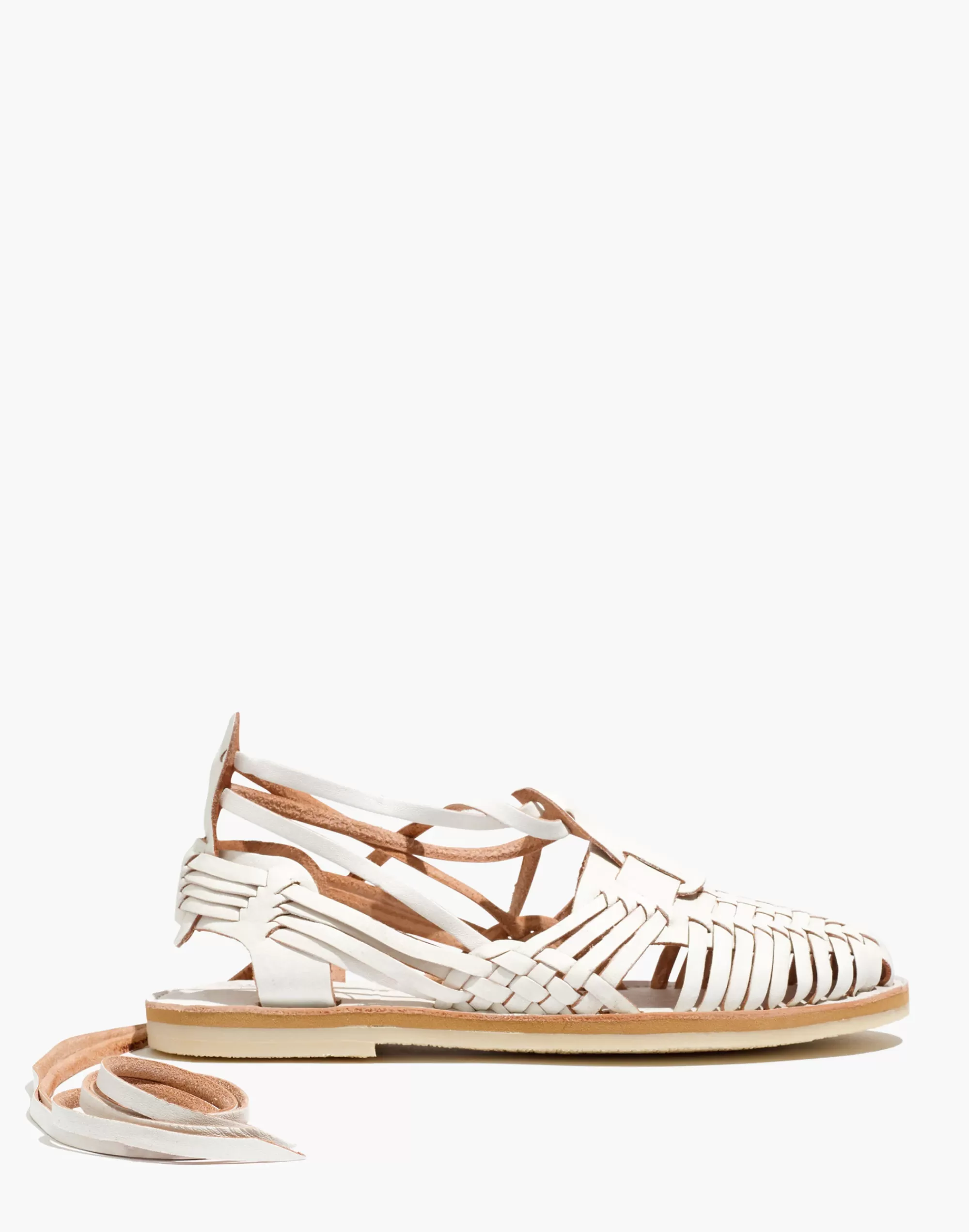 Madewell Sandals>Sayulita Ankle-Wrap Sandals White