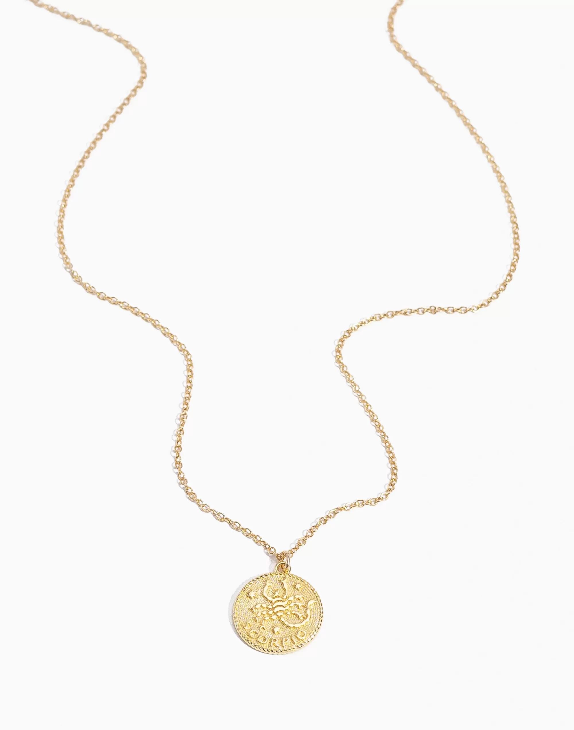 Madewell Necklaces>Scorpio Zodiac Necklace Gold