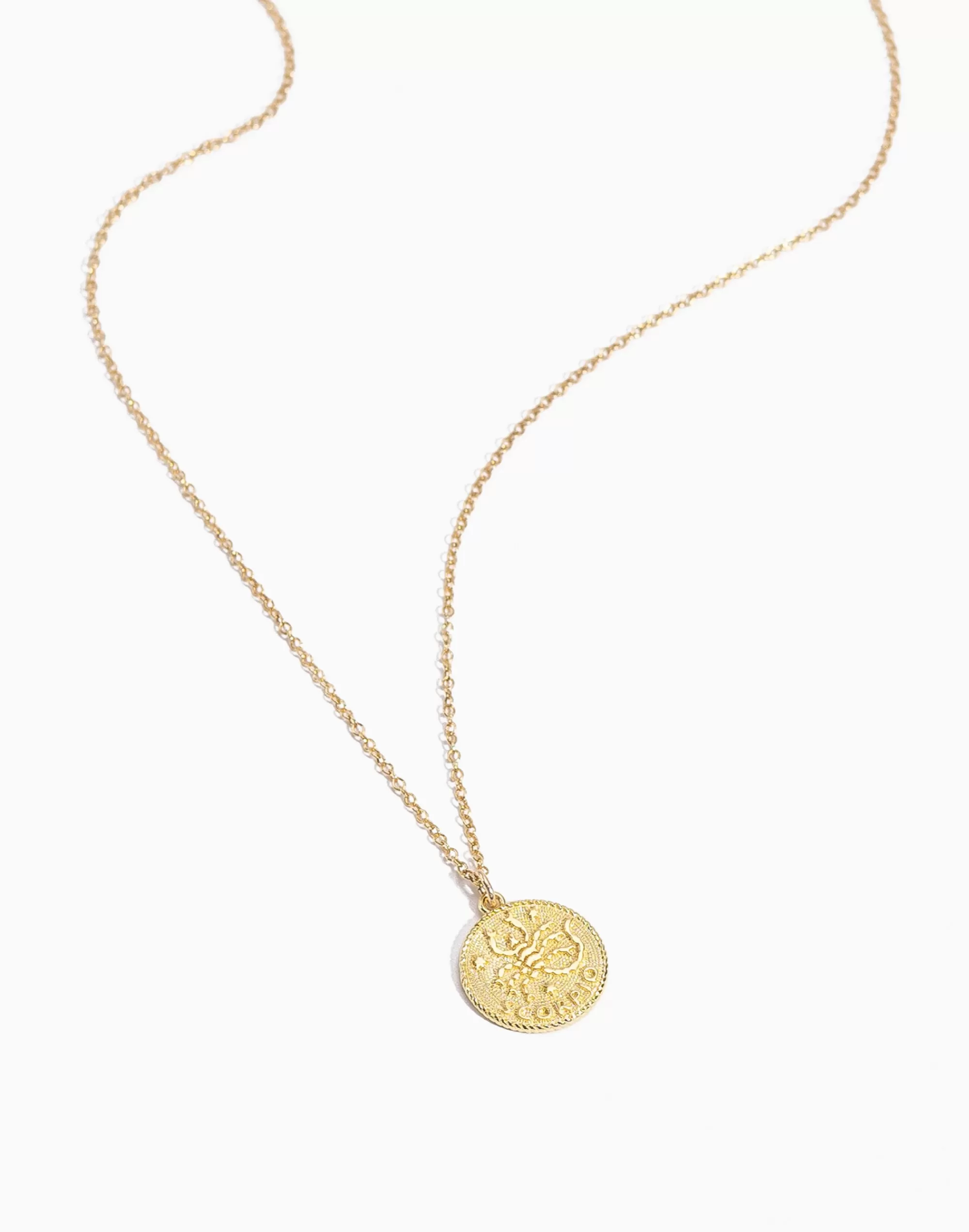 Madewell Necklaces>Scorpio Zodiac Necklace Gold