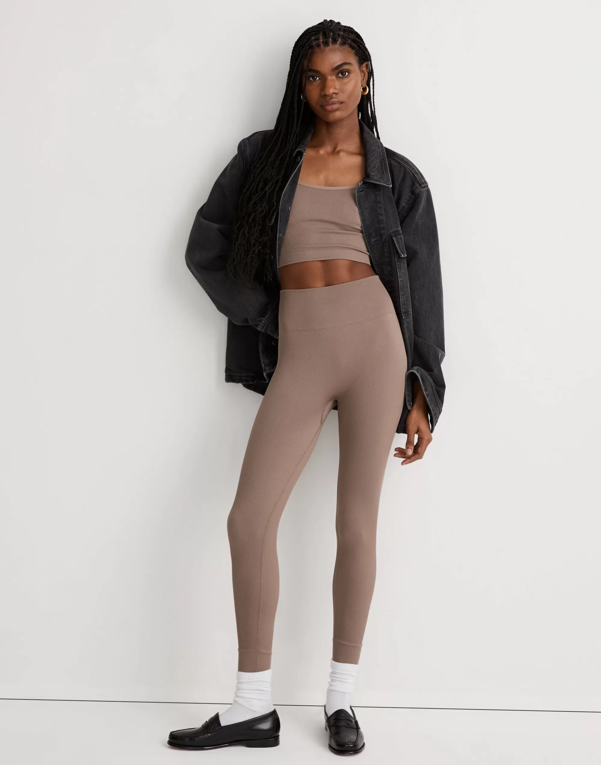 Madewell Activewear>Seamless Crop Cami Castle Rock